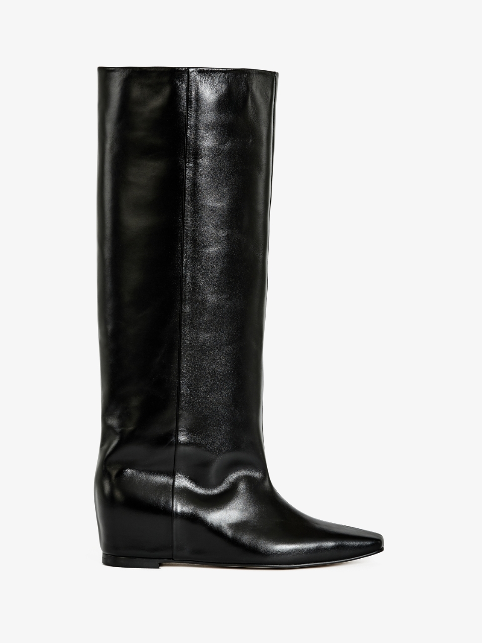 Regina Wedge-Heel Long Boots_Black