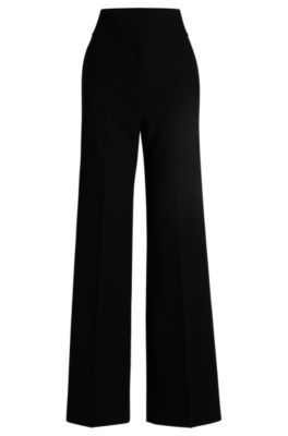 Regular-fit trousers with flared leg- Black Women's Clothing size 10