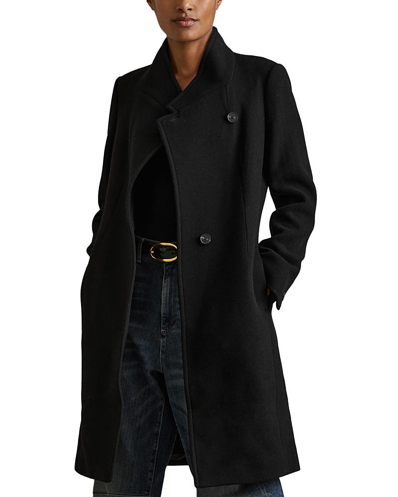 Reiss Maude Wool-Blend Longline Double-Breasted Coat