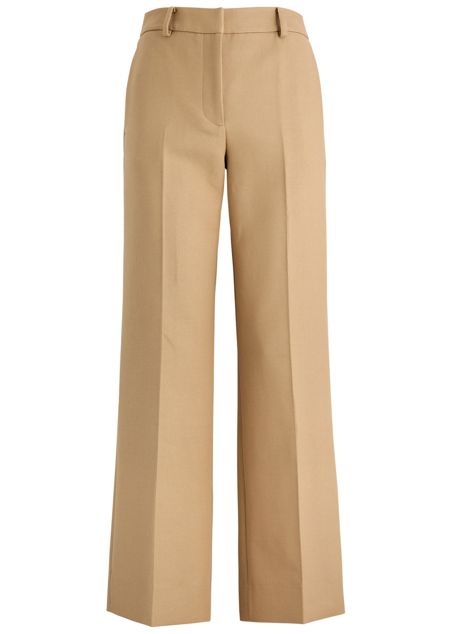 Rejina Pyo Cathy Straight-leg Cotton-blend Trousers - Beige - 14 (UK14 / L)