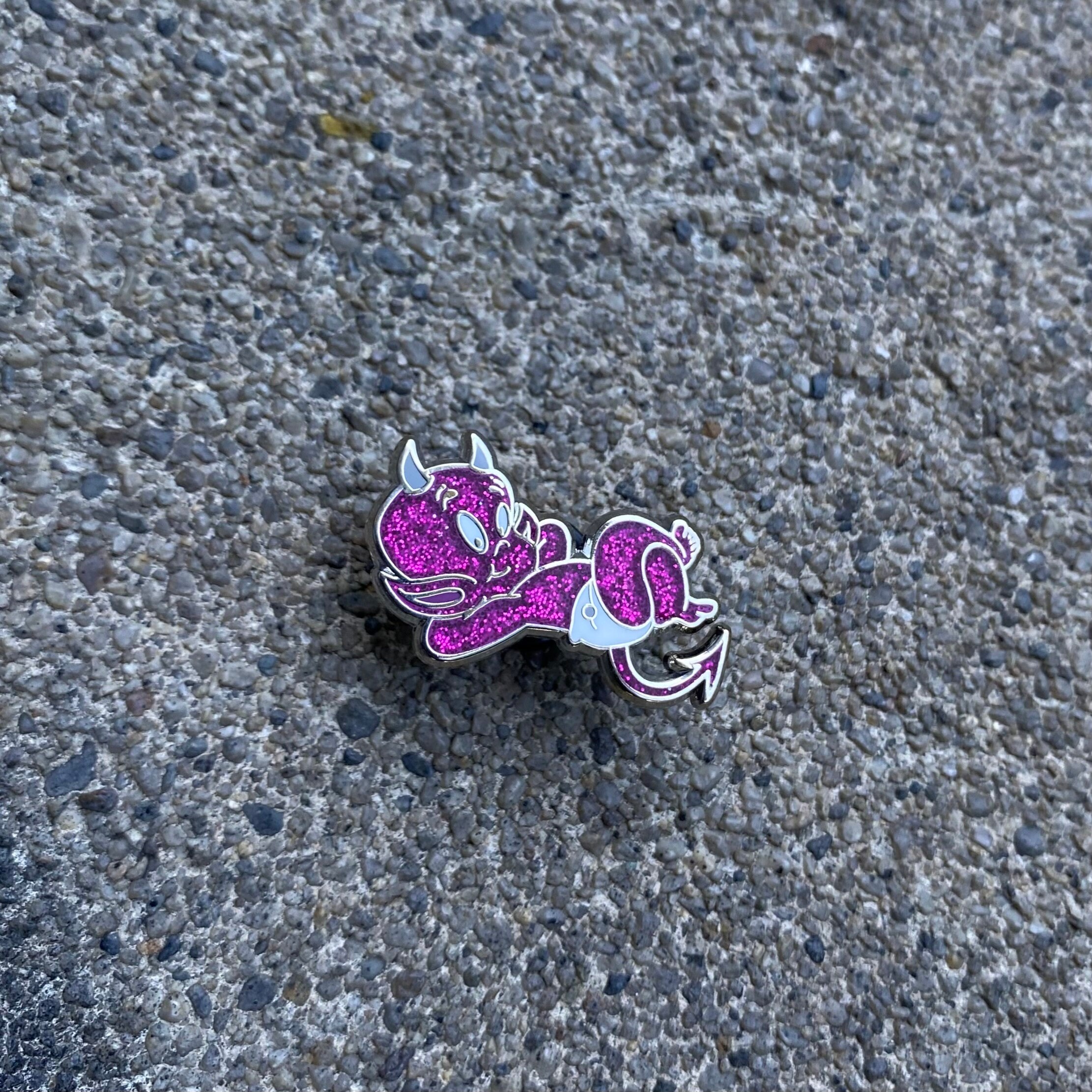 Relax Hard Enamel Pin | Purple/Glitter For | Hats, Bags, Vest, Jackets, Beanies, Lanyards, Side Patch Etc