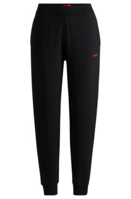 Relaxed-fit tracksuit bottoms with printed logo- Black Women's All Clothing size XL