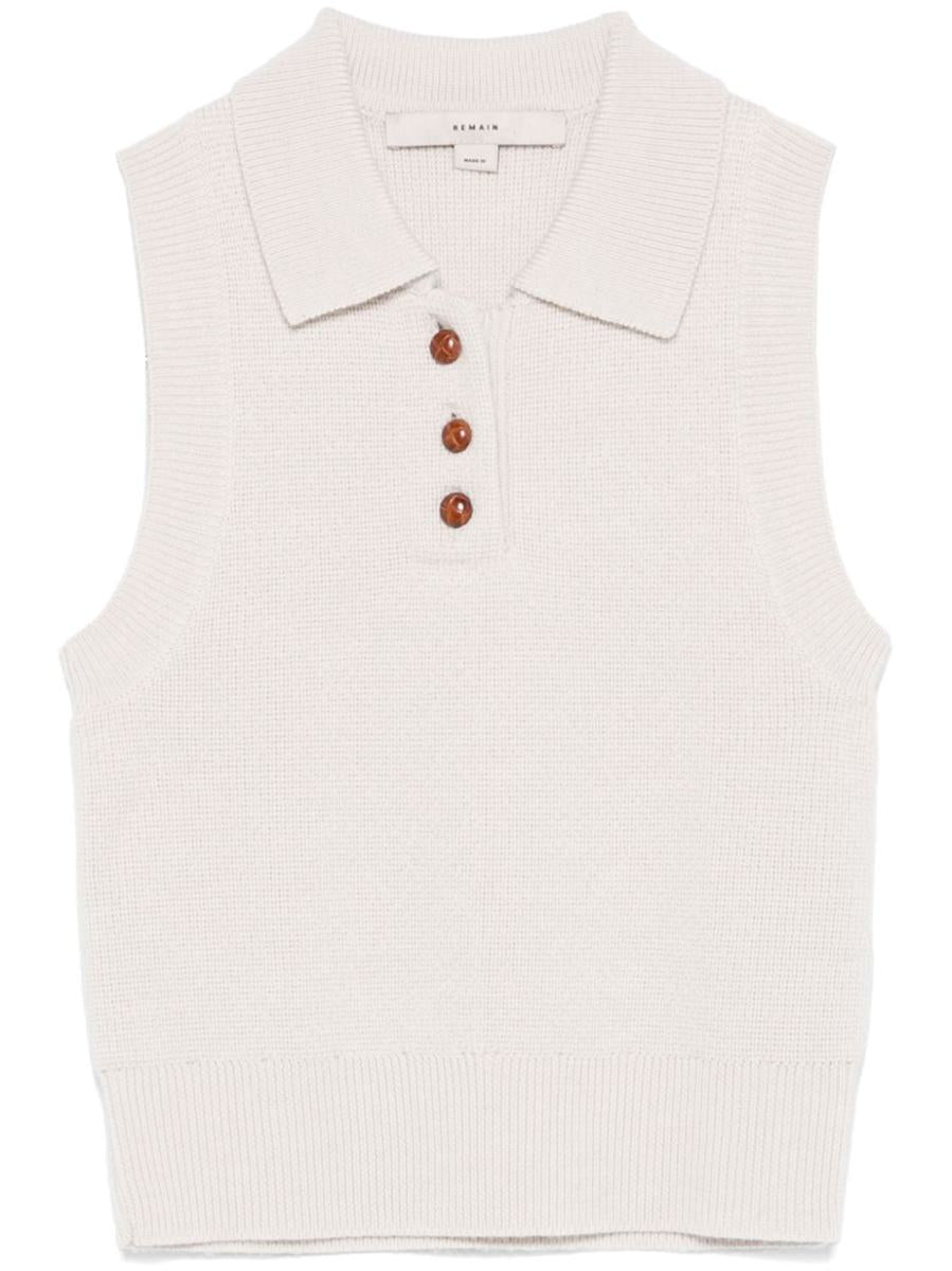 Remain Birger Christensen Knitted Polo Top