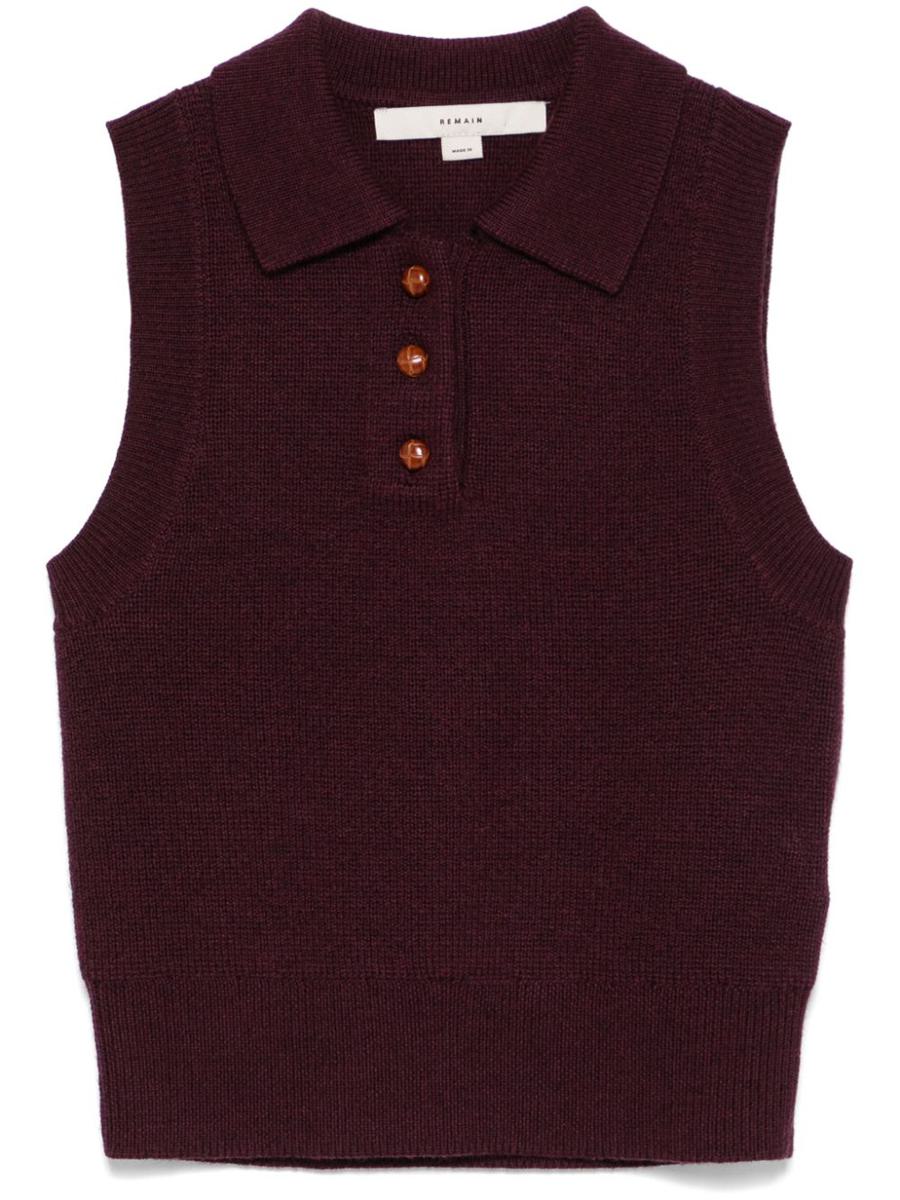 Remain Birger Christensen Knitted Polo Top