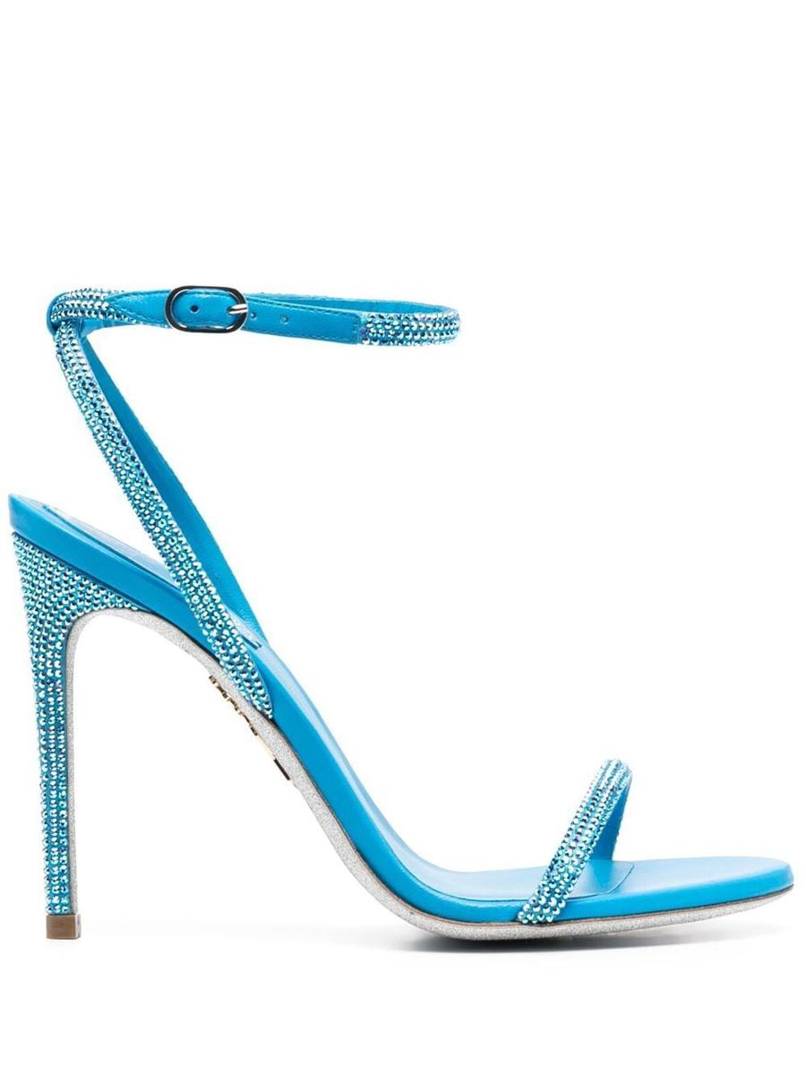 René Caovilla Ellabrita Crystal Embellished Heel Sandals