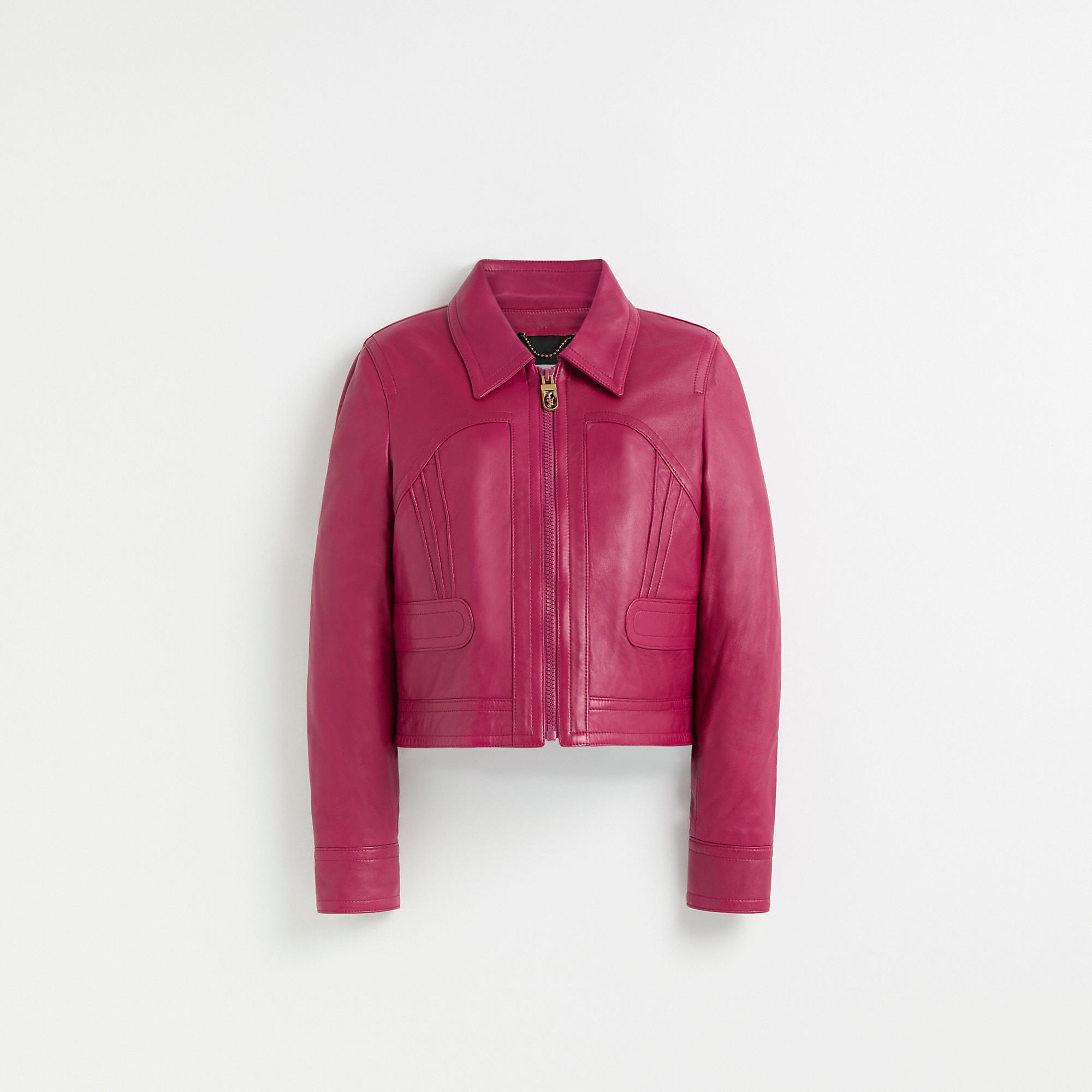 Restored Cropped Leather Blouson Jacket