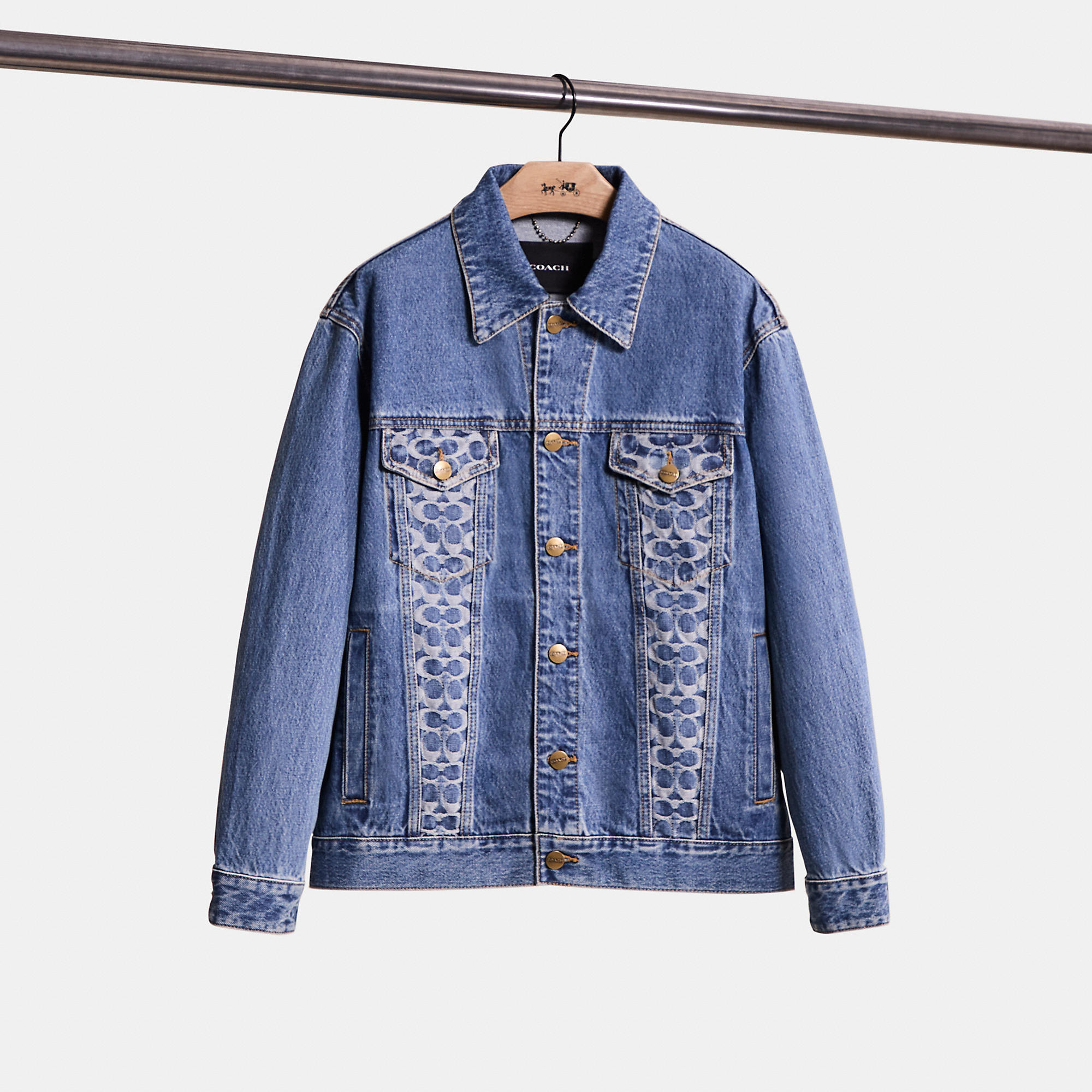 Restored Oversized Signature Denim Jacket