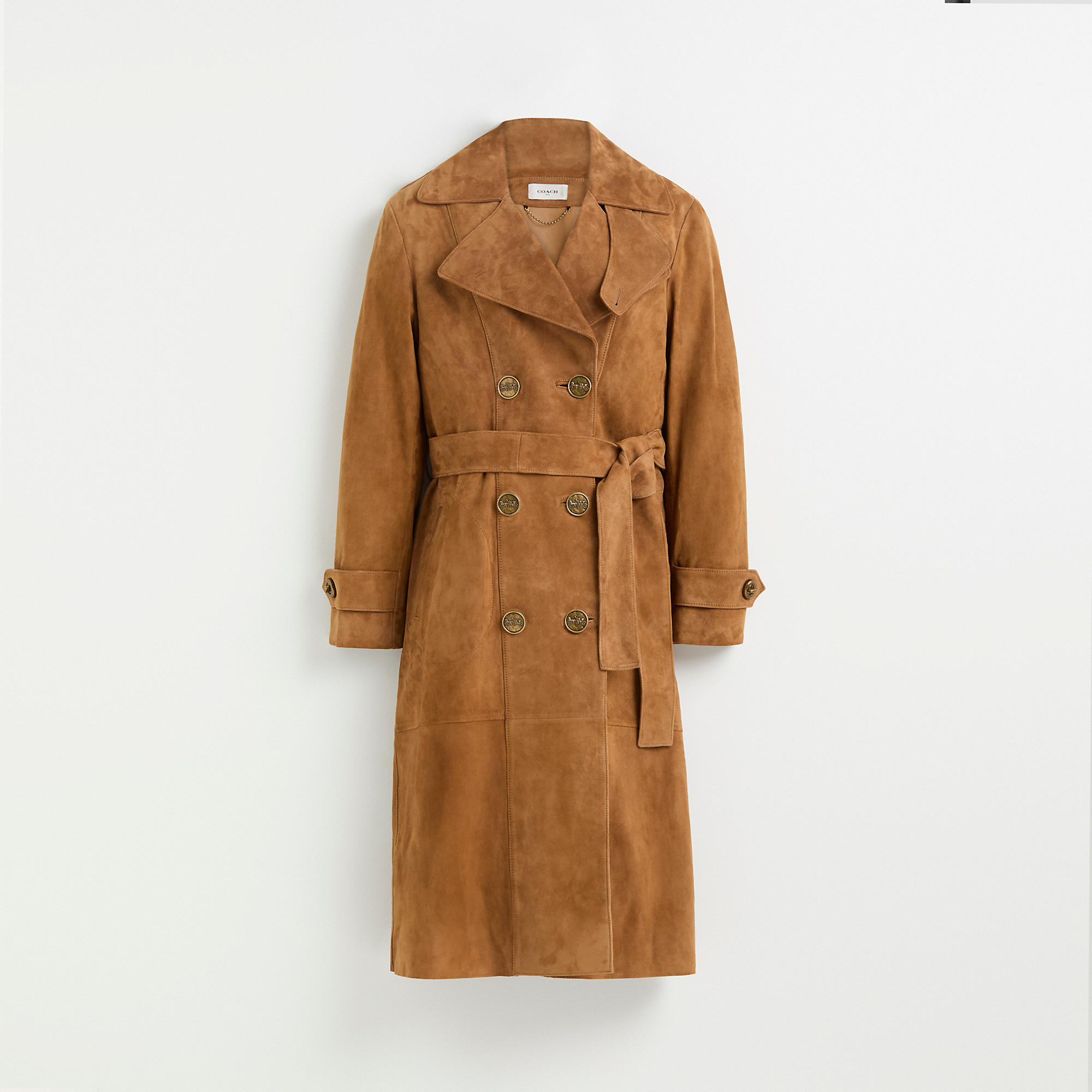 Restored Suede Trench Coat