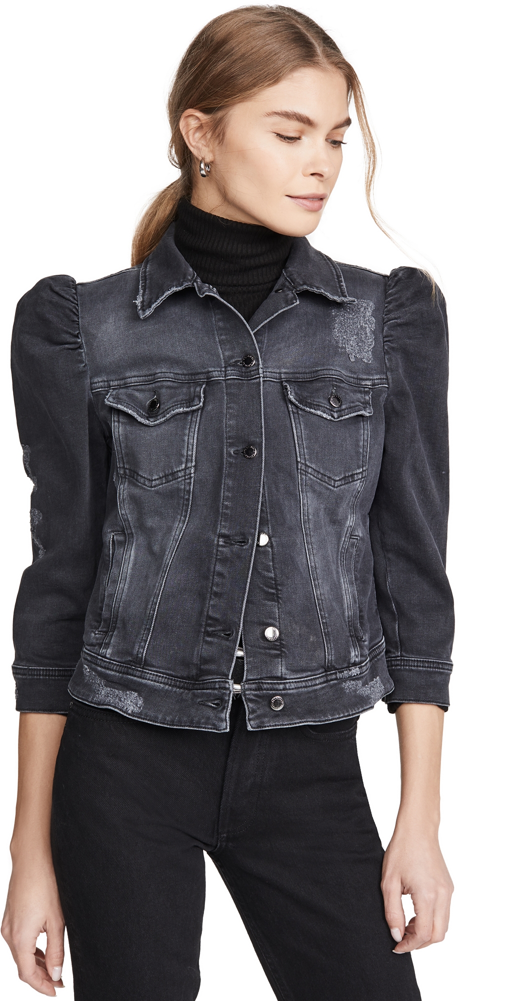 Retrofête Ada Denim Jacket Faded Black S