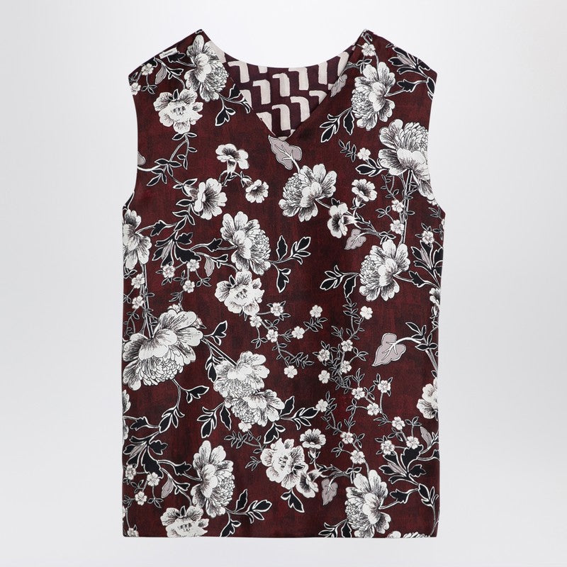 Reversible Patterned Silk Camisole Top