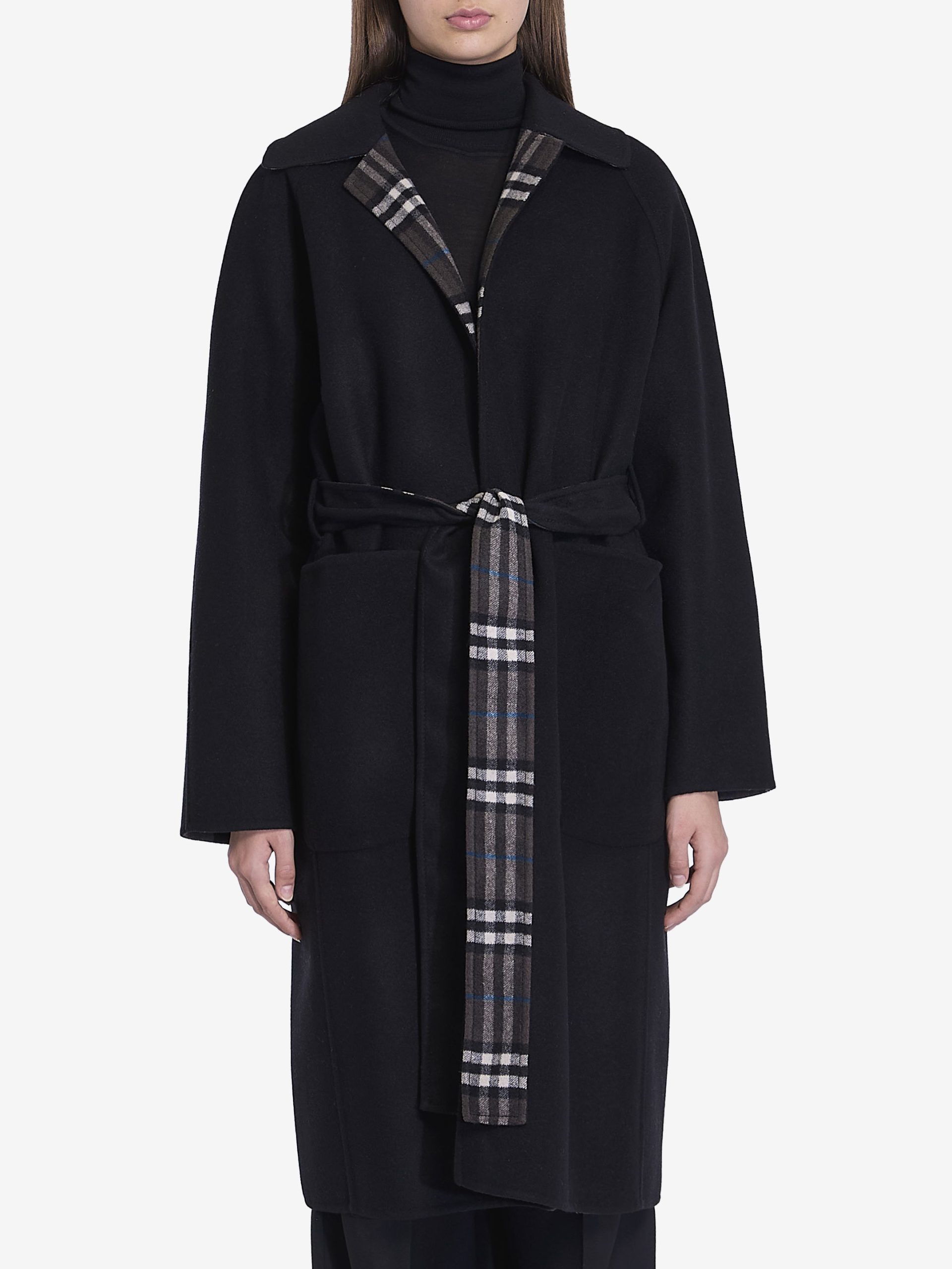 Reversible wool coat