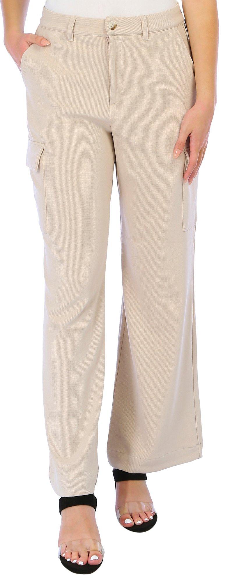 Rewash Juniors Solid Wide Leg Cargo Trousers