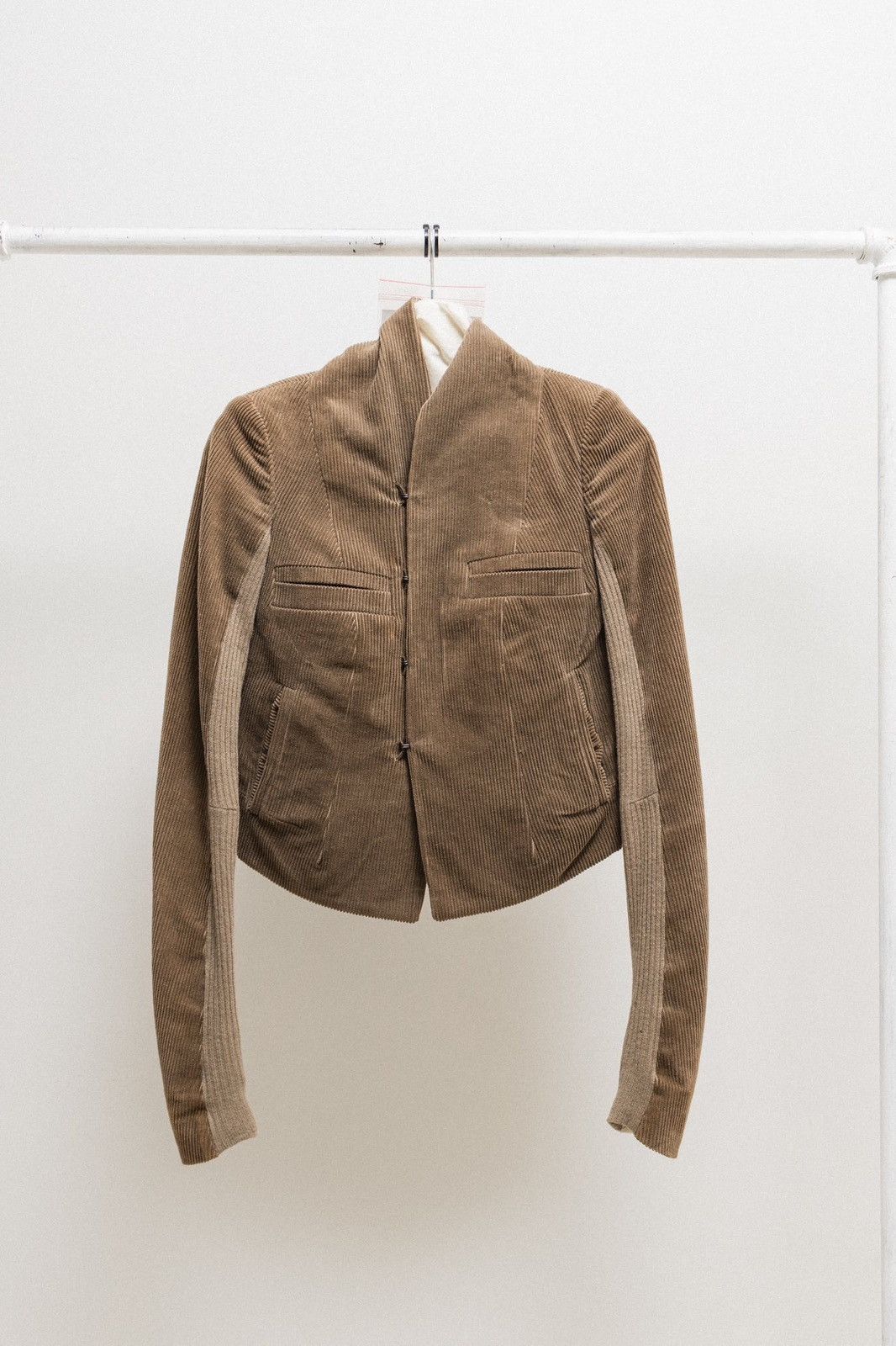 Rick Owens - 2002 Corduroy Jacket With Padded Shoulders in Brown, Women's (Size XS)