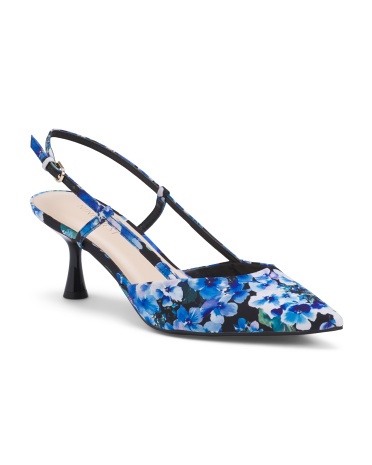 Rindy Slingback Kitten Heels for Women | Textile/Man-Made Sole