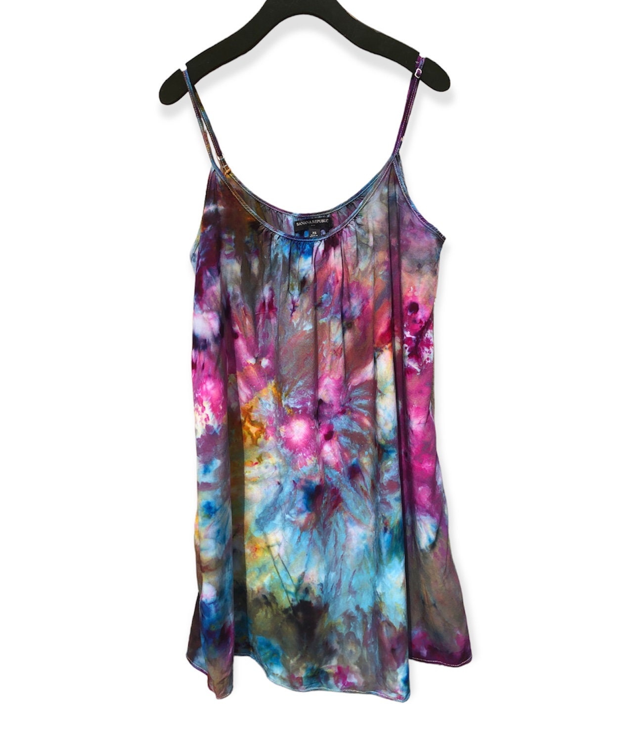 Rio Ice Dyed Camisole Sleep Dress Sizes Xs Small | Tocayo Tie Dye Lounge Cami Nightgown Multicolor