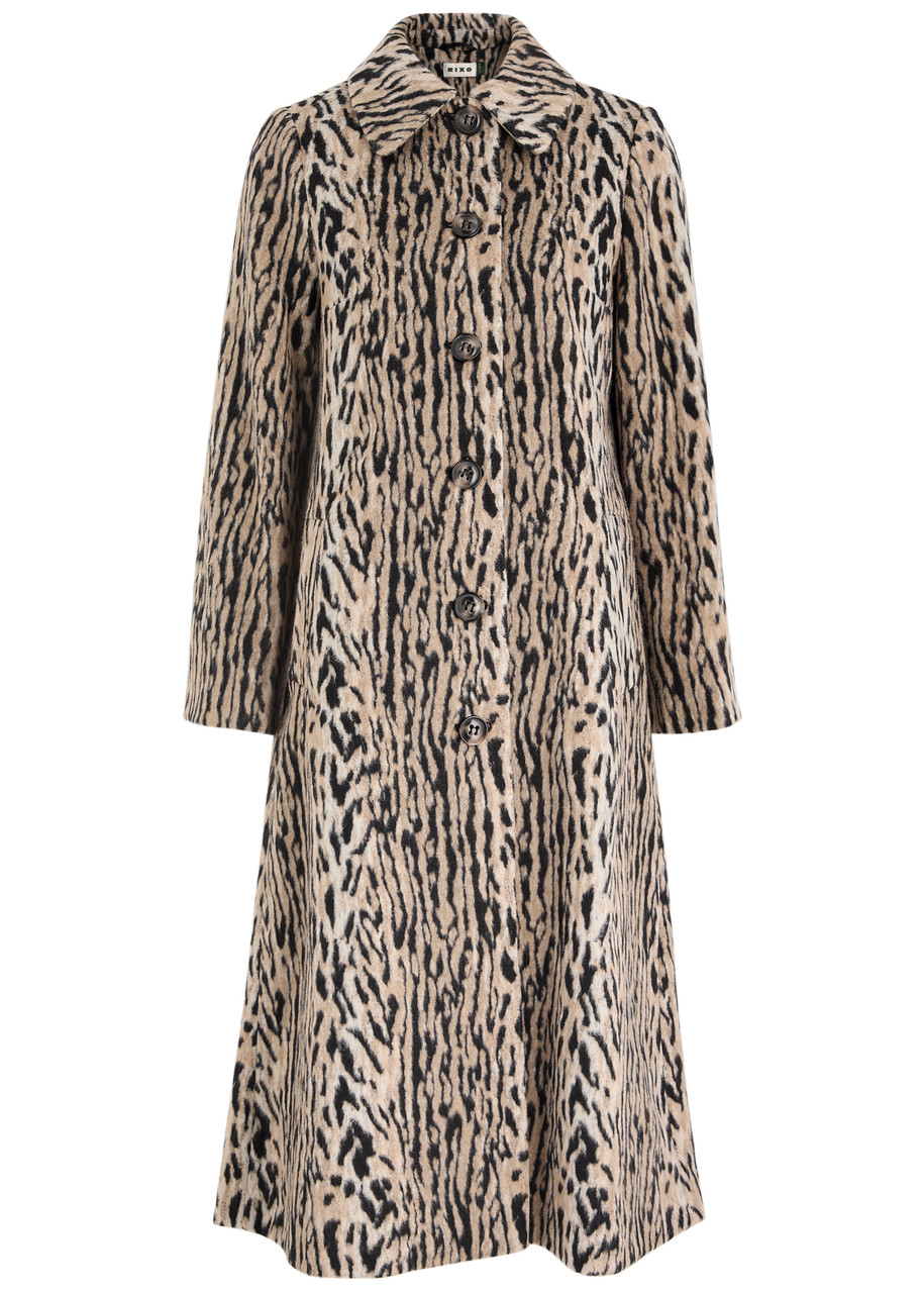 Rixo Milly Leopard-print Faux fur Coat - 10 (UK10 / S)