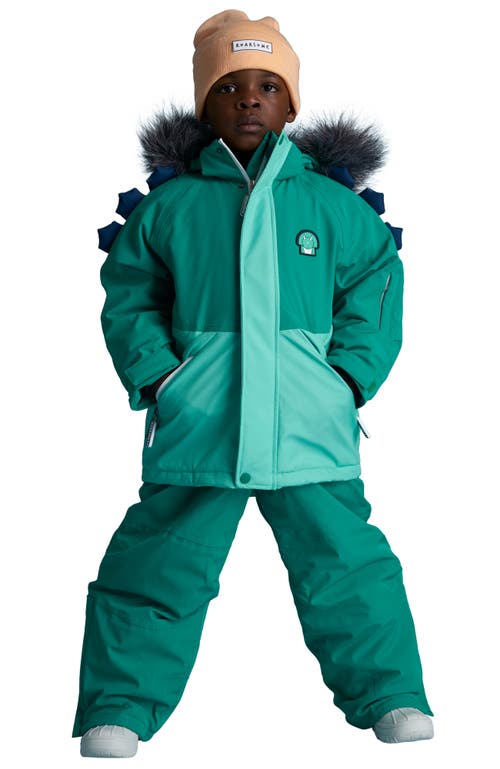 Roarsome Spike the Dinosaur Ski Jacket in Green at Nordstrom, Size 6