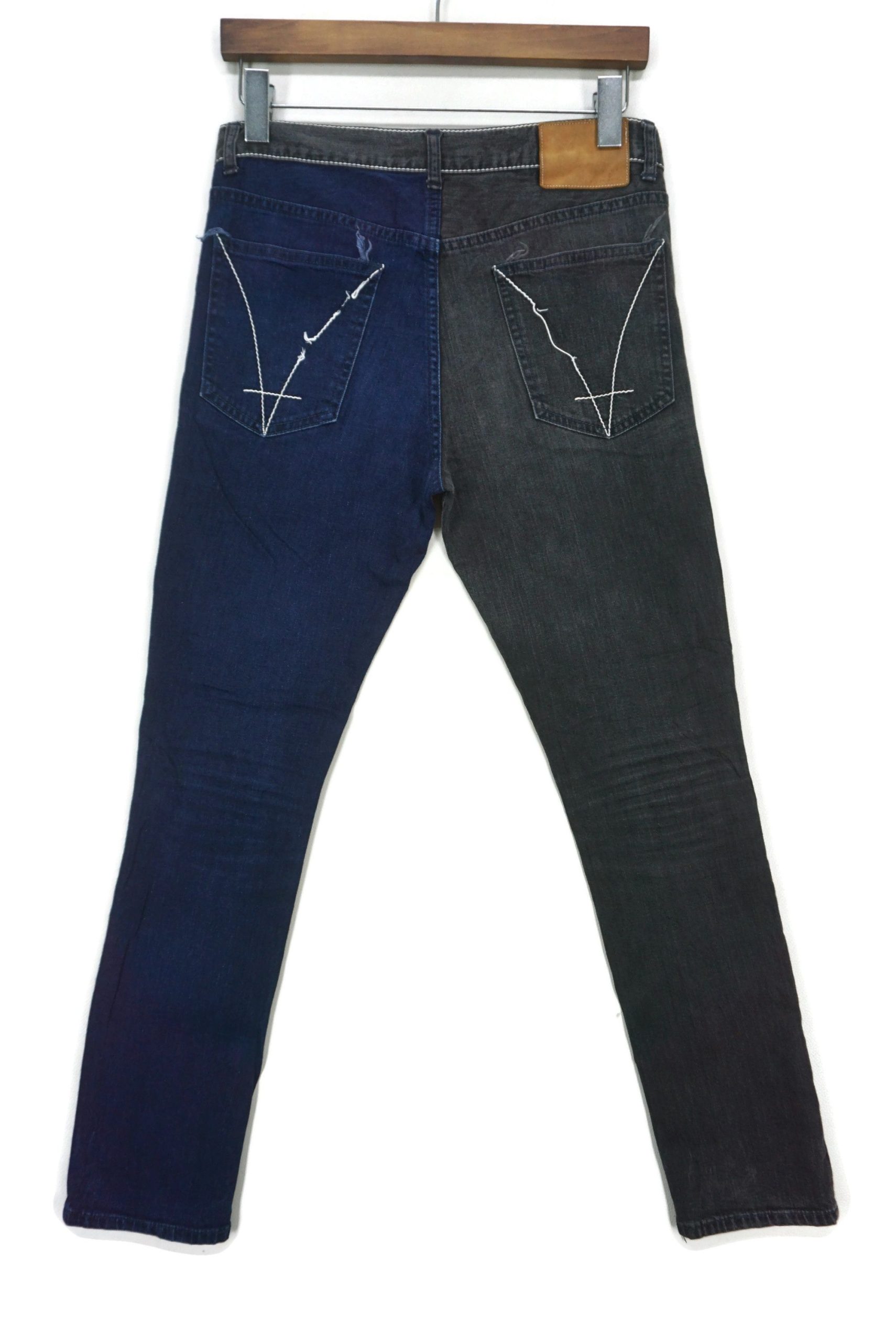 Rockers Slim Skinny Jeans Tuck You Two Tone Ankle Pants in Blue, Women's (Size 26)