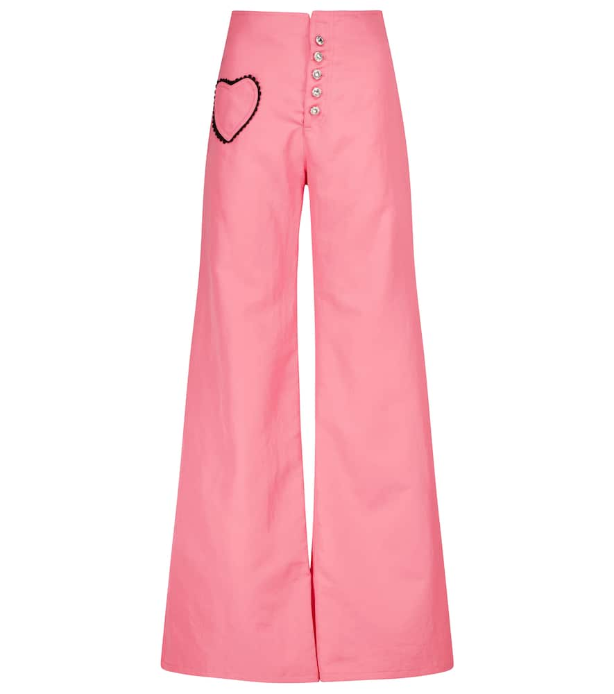 Rodarte High-rise wide-leg twill pants