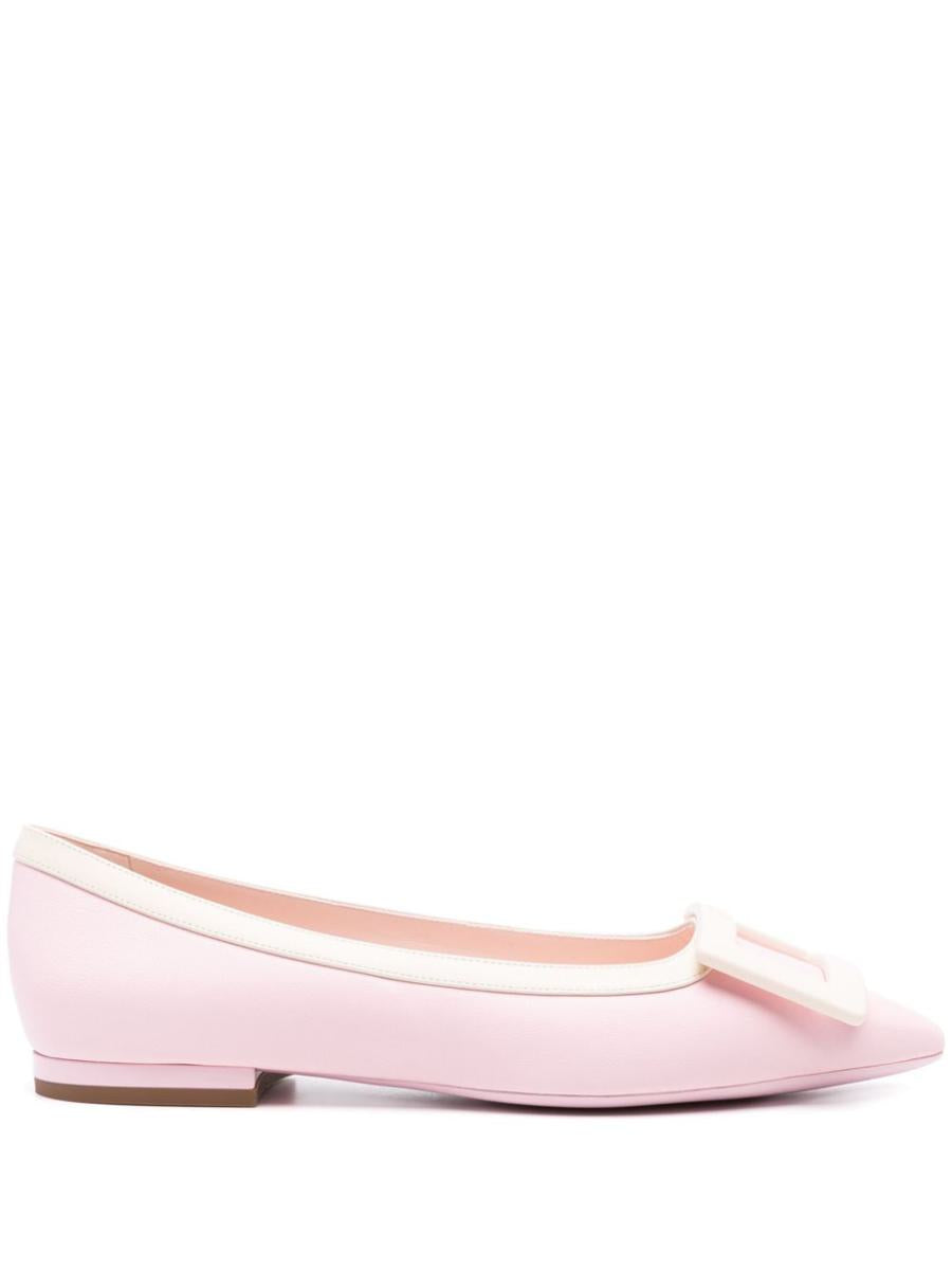 Roger Vivier Gommettine Leather Ballet Flats