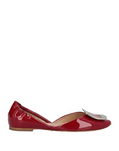 Roger Vivier Woman Ballet flats Red Size 4 Soft Leather