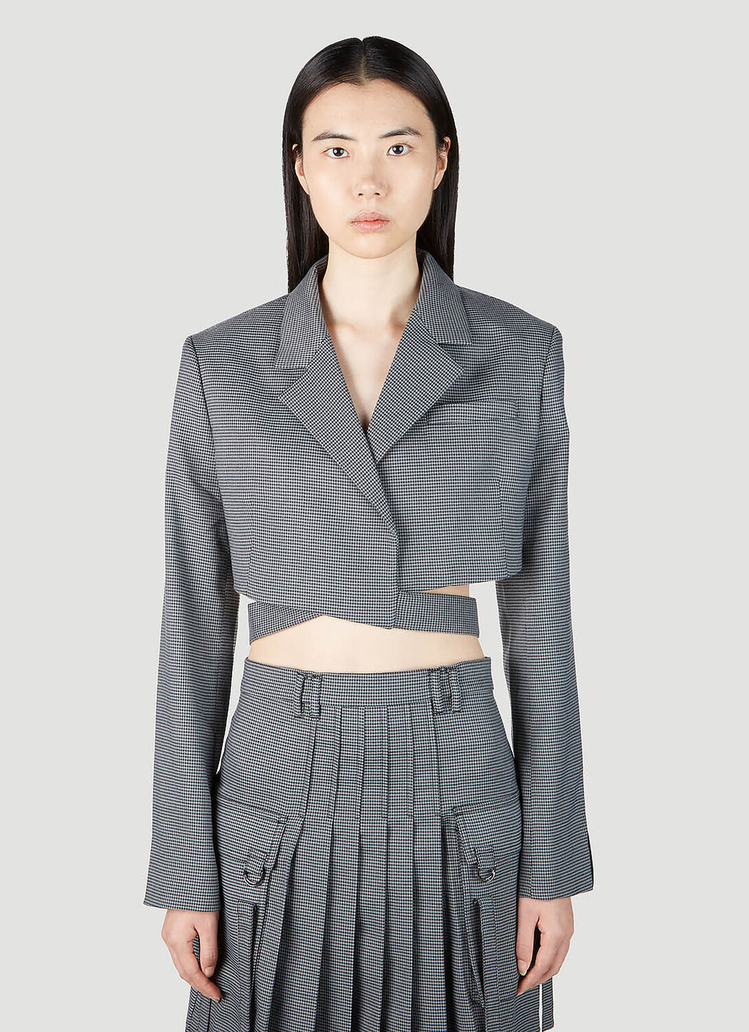 Rokh Cropped Blazer - Woman Blazers Grey Fr - 36