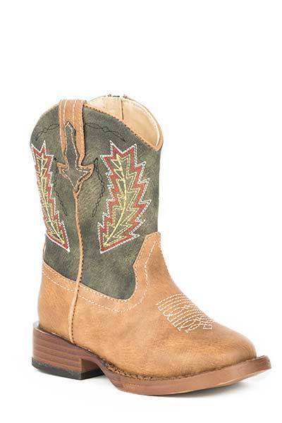 Roper Toddler Arrowheads Wide Square Toe Cowboy Boots