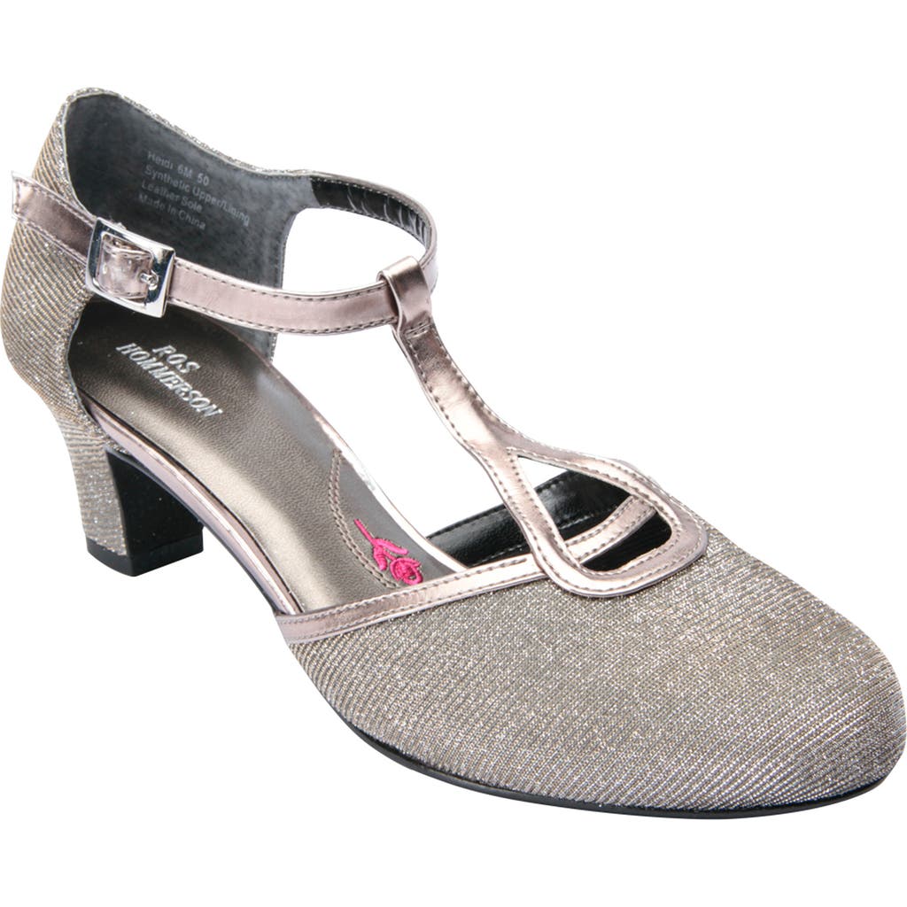 Ros Hommerson Heidi Kitten Heel Pump in Silver Iridescent Glitter at Nordstrom Rack, Size 9.5