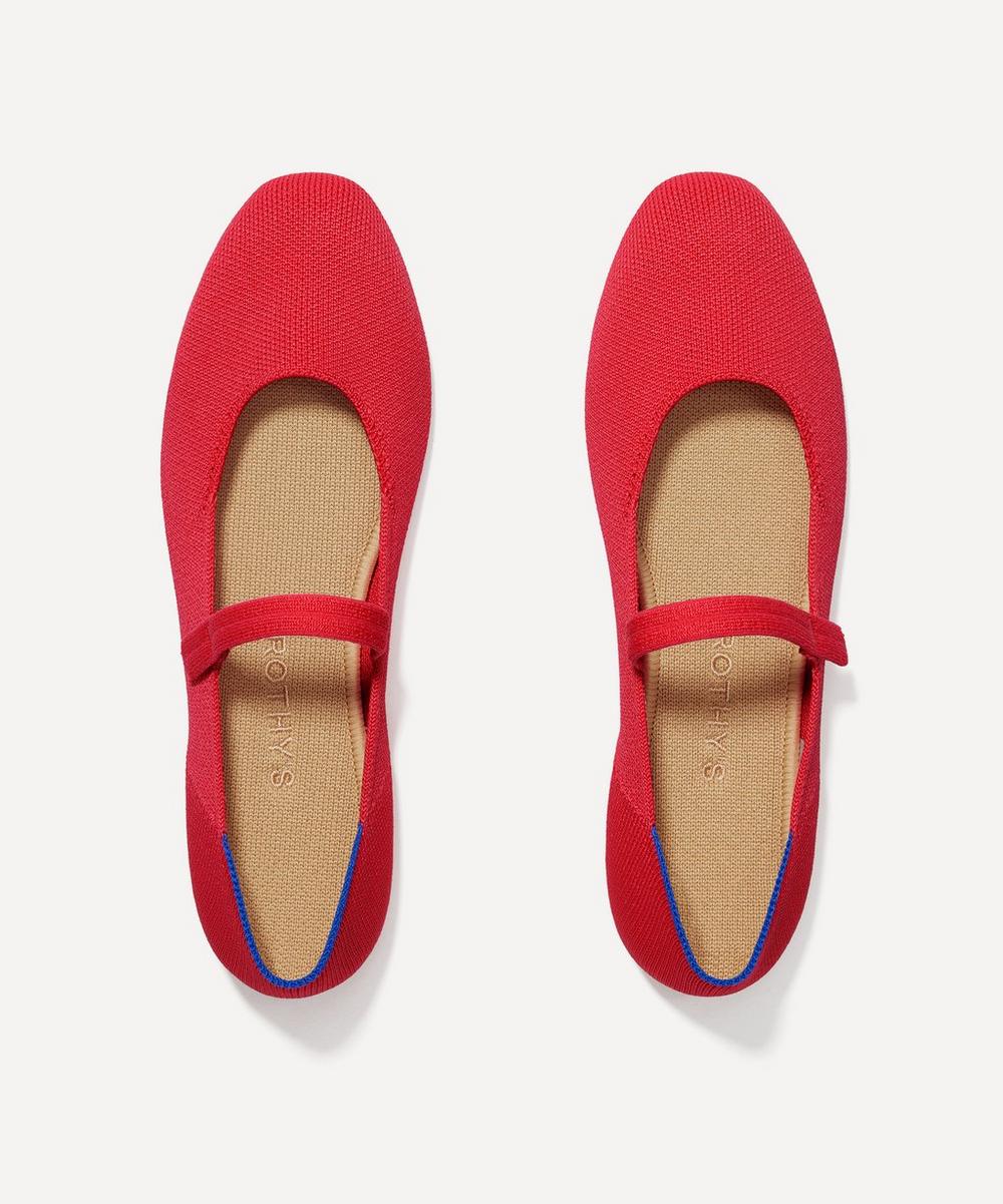 Rothy's Women's The Square Mary Janes Red 5.5