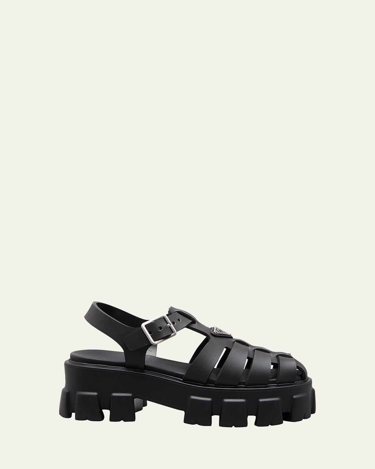 Rubber Logo Chunky-Sole Fisherman Sandals