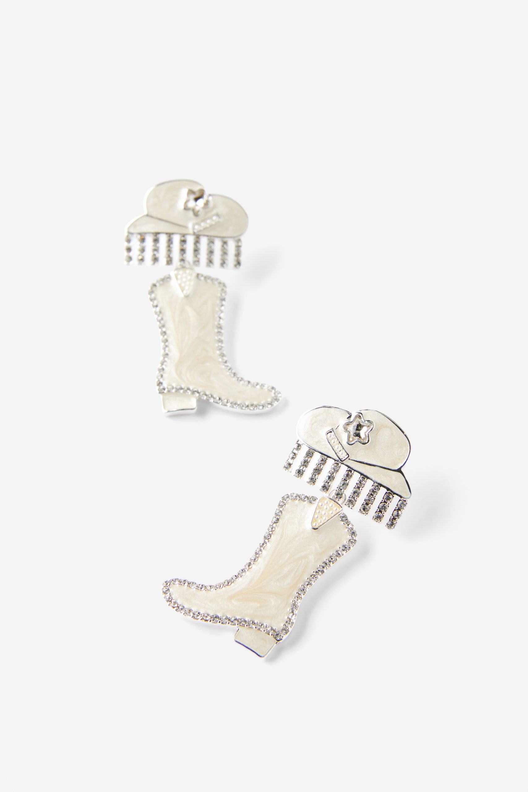 Rubi - Mid Charm Earring - Up diamante cowboy boots