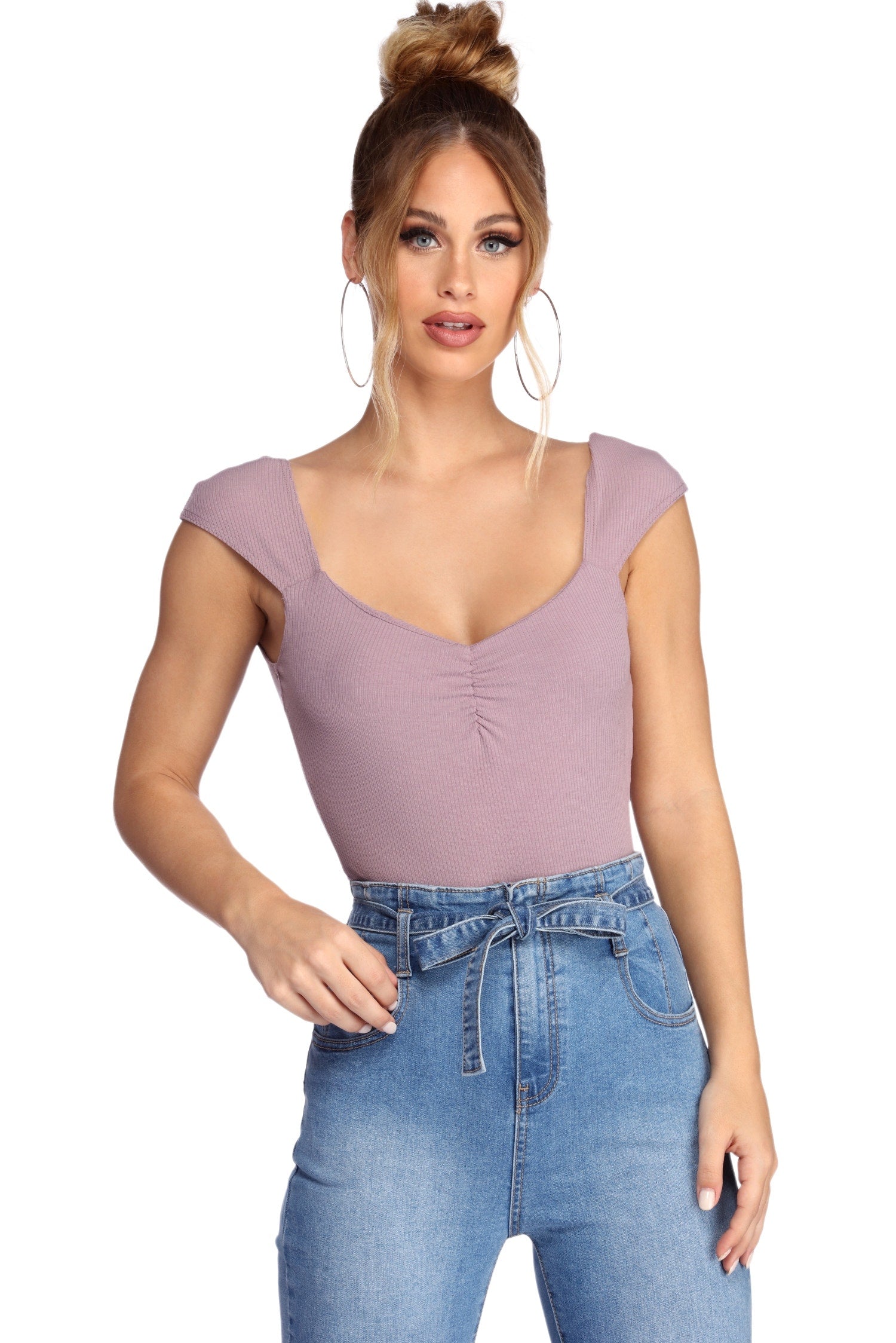 Ruched Cutie Knit Bodysuit