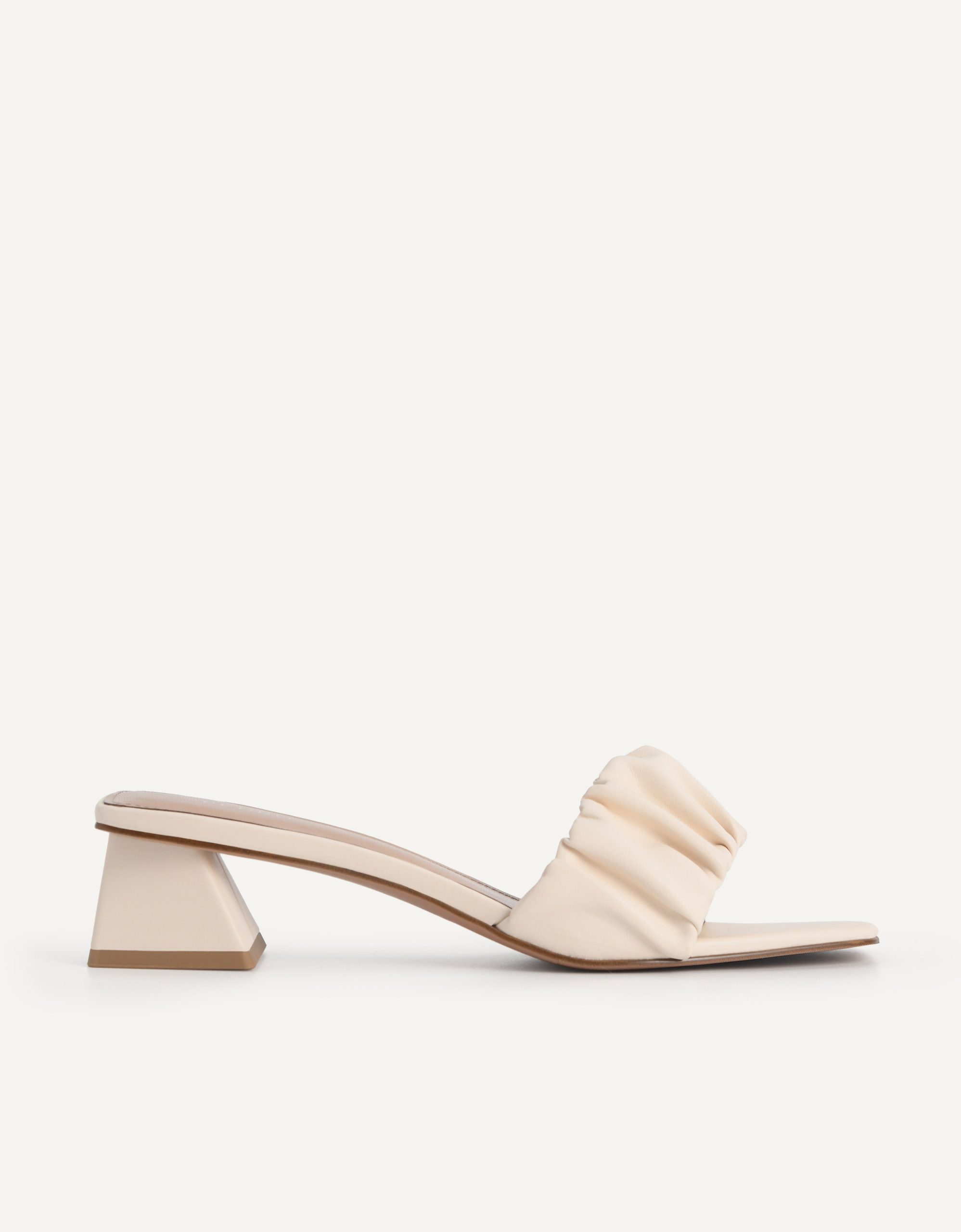 Ruched Heel Mules