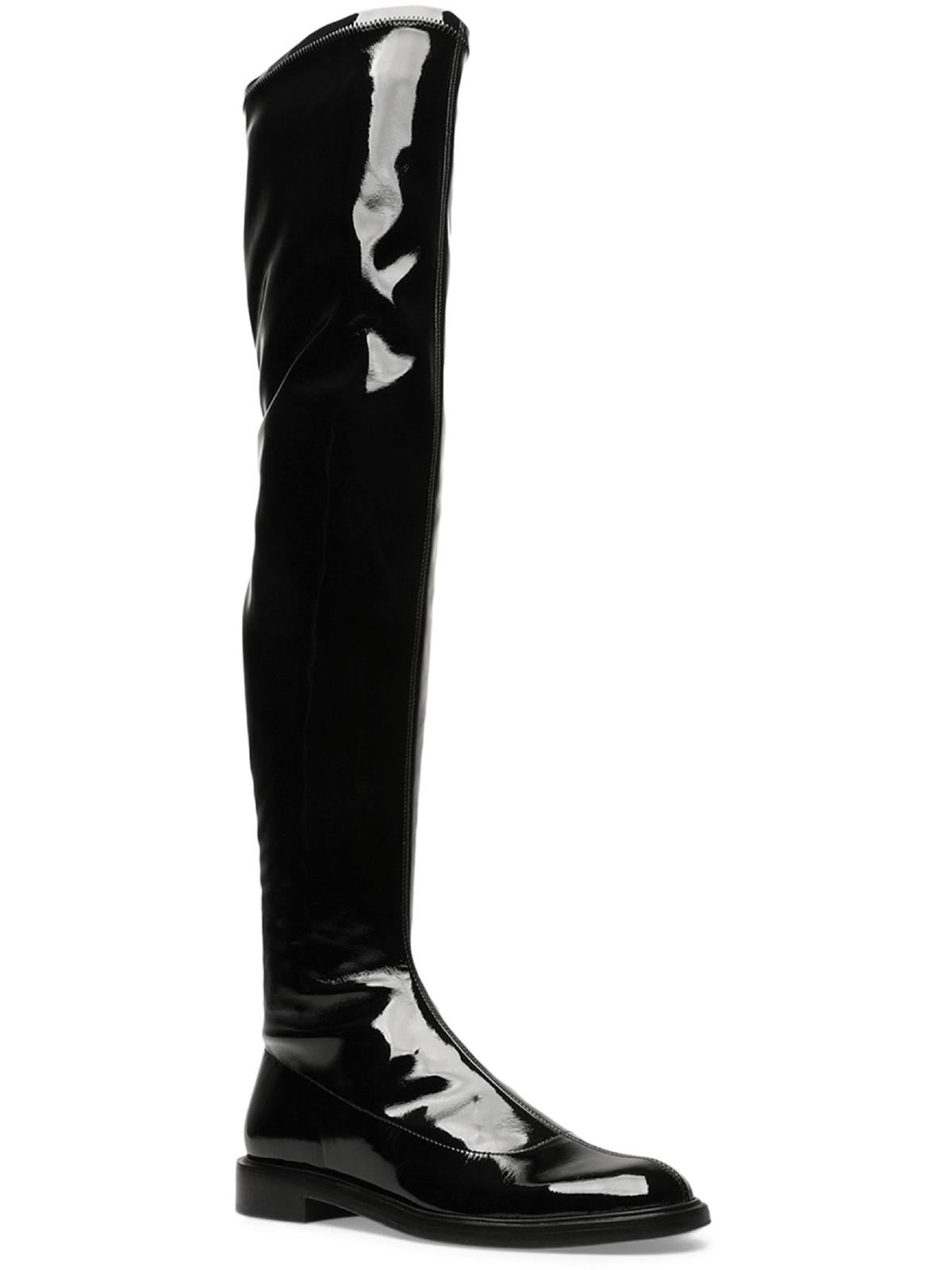 S-Kaolin Womens Patent Leather Tall Over-The-Knee Boots