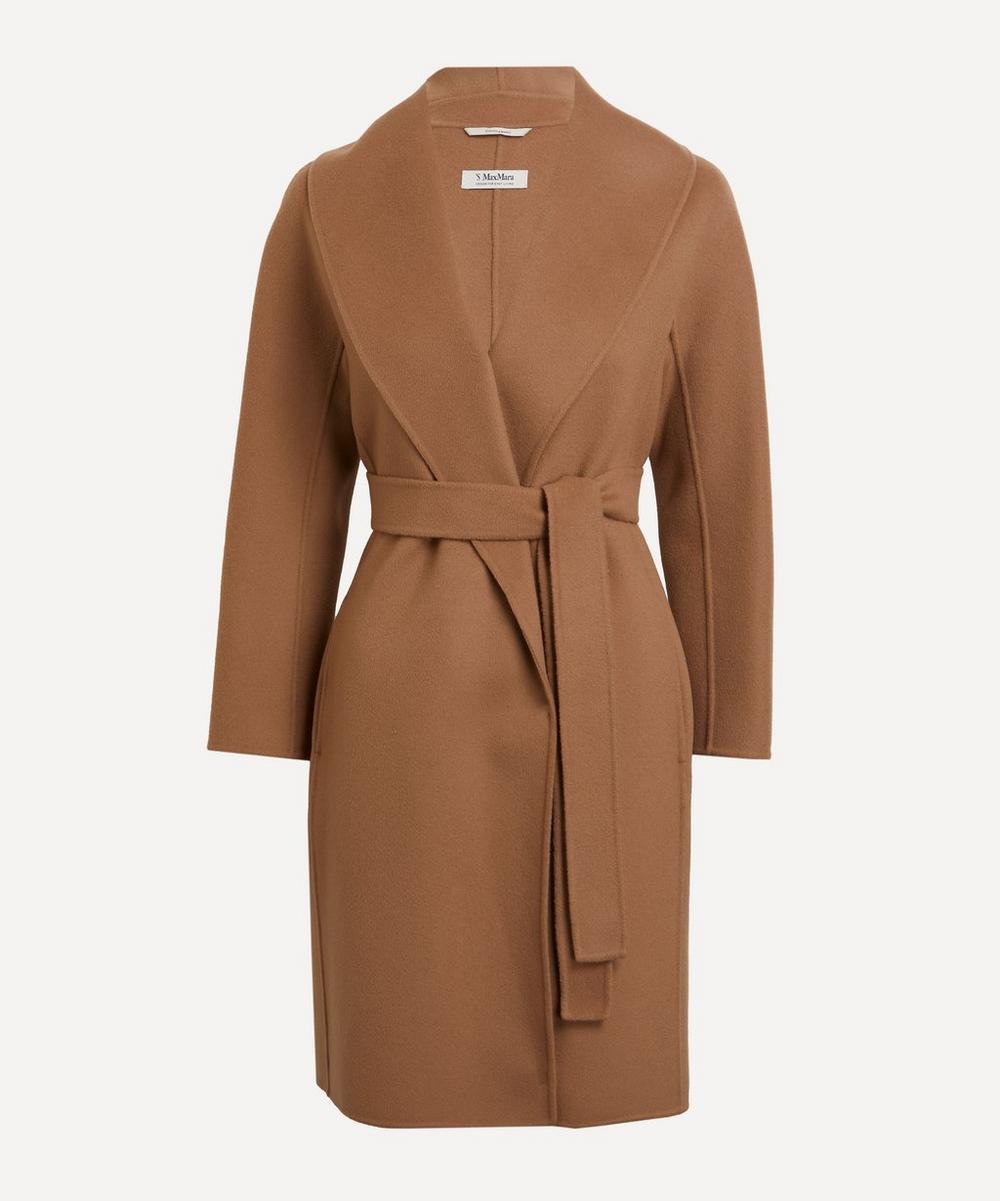 S Max Mara Women's Messi Double-Faced Short Wool Coat Camel 4