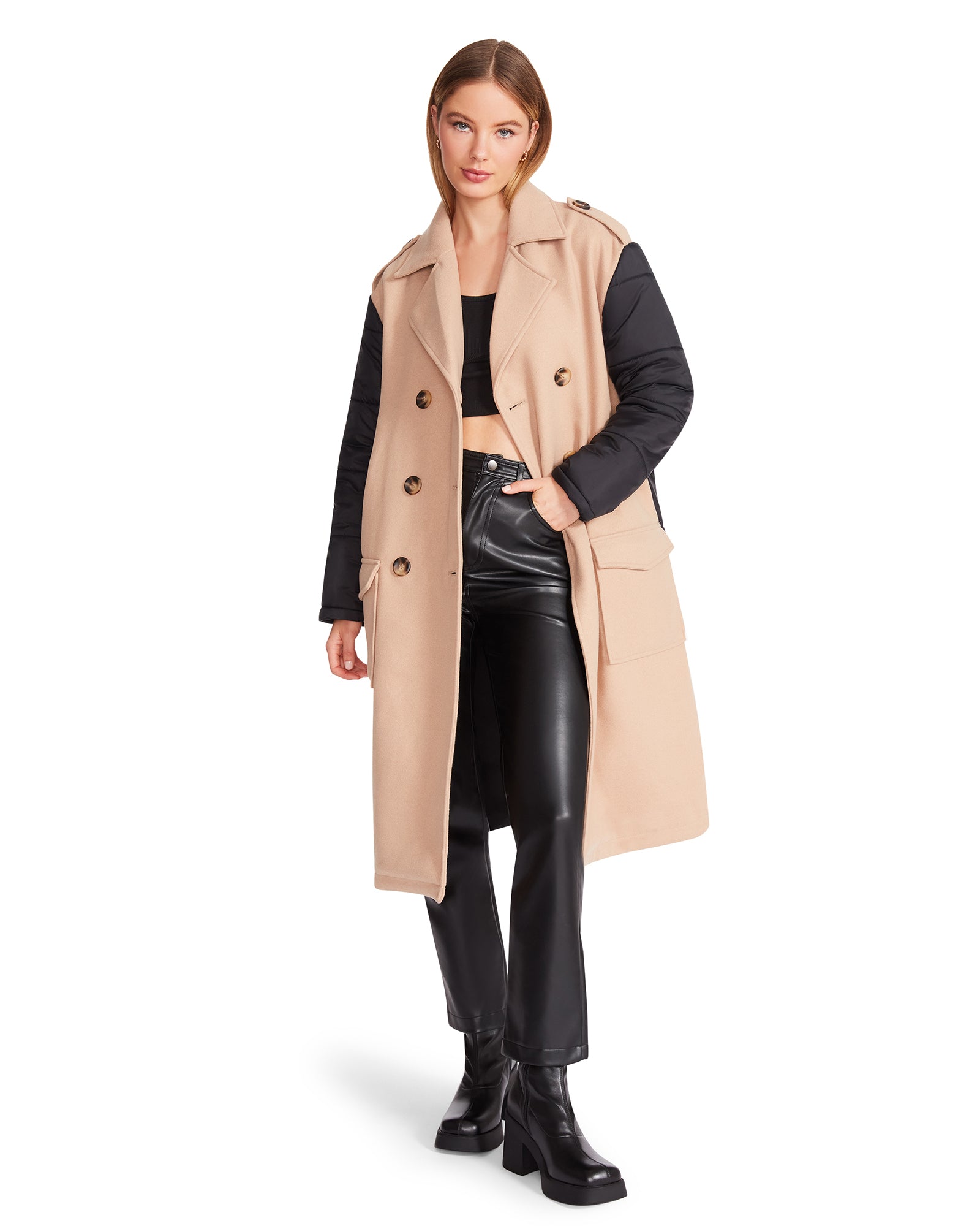 SAVANNAH COAT CAMEL FABRIC