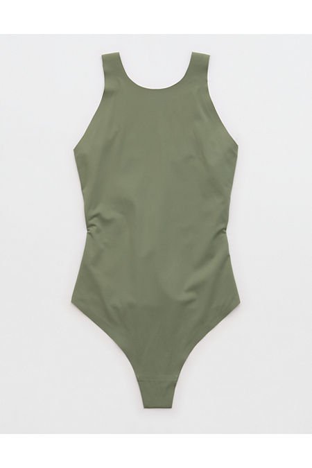 SMOOTHEZ High Neck Bodysuit Women's Olive Fun XS