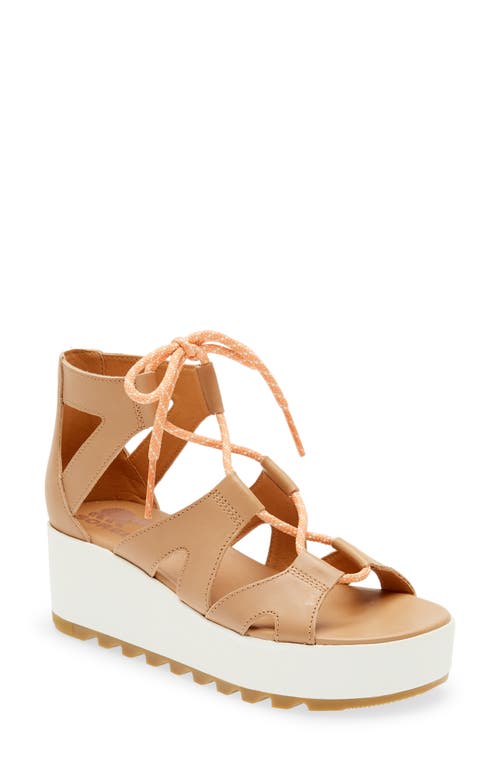 SOREL Cameron Platform Gladiator Sandal in Honest Beige Gum 17 at Nordstrom, Size 7.5