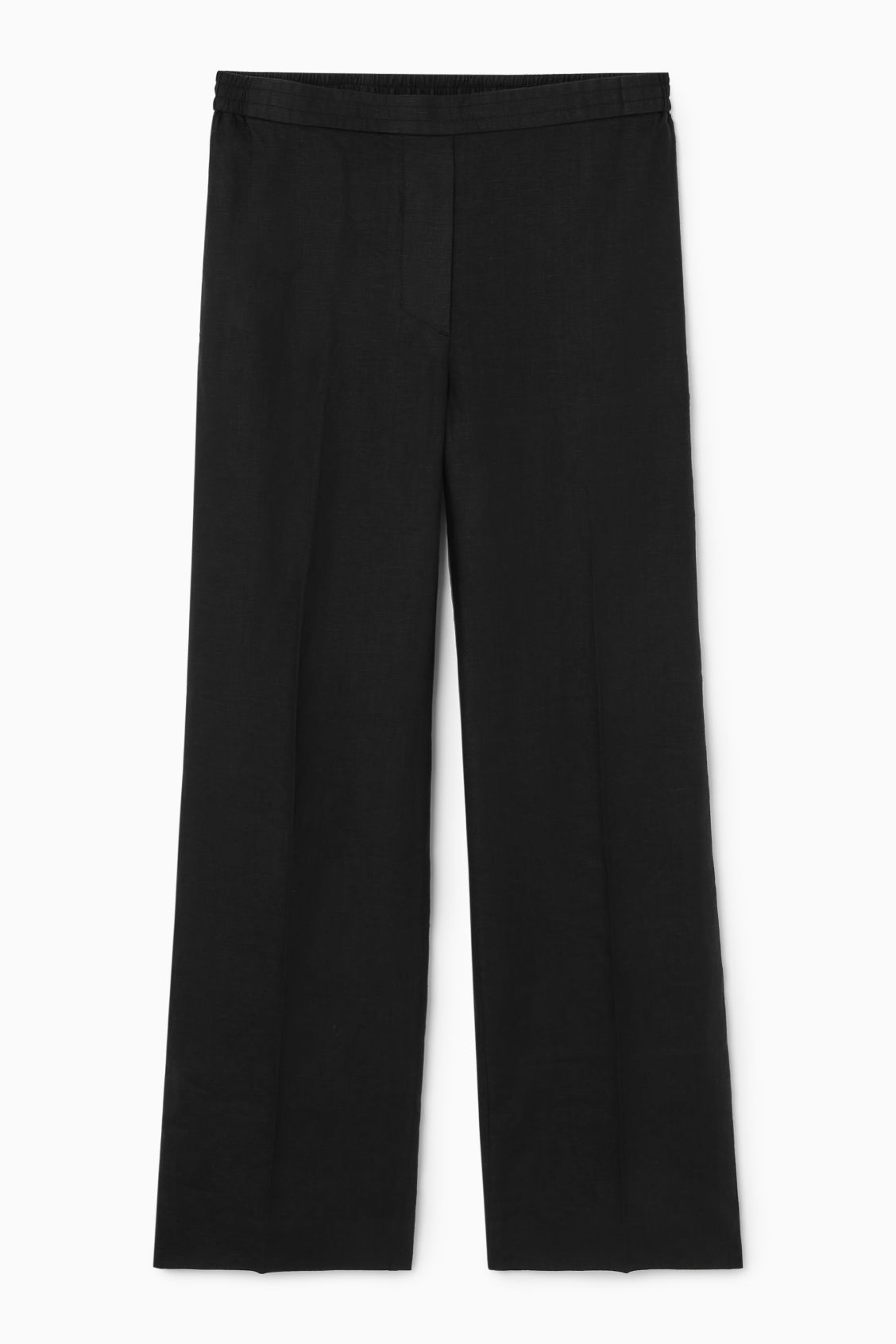 STRAIGHT-LEG TAILORED LINEN PANTS