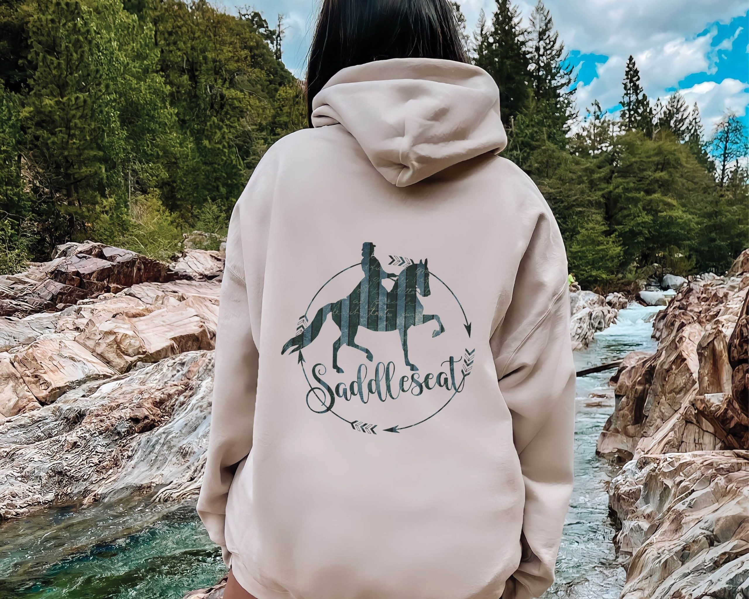 Saddleseat Horse Sweatshirt | Hoodie, Sweater, Gift For Rider, Hoodie