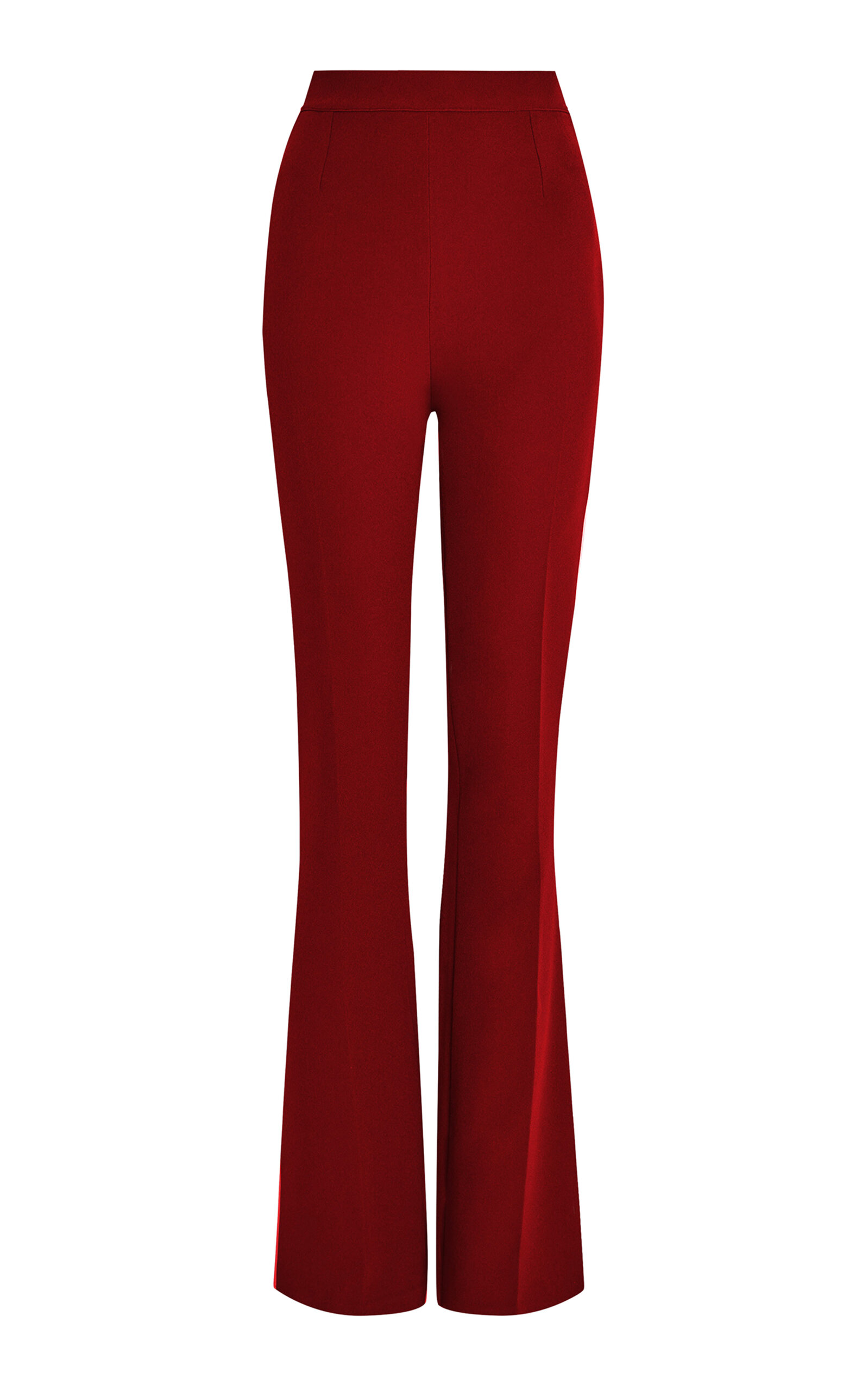 Safiyaa - Alexa Stretch-Crepe Flared Trousers - Red - FR 34 - Moda Operandi