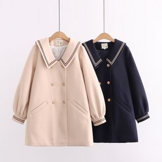 Sailor Collared Double-Breasted Coat