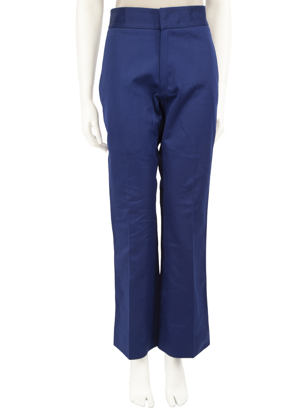 Saint Laurent Blue Flared High Rise Trousers