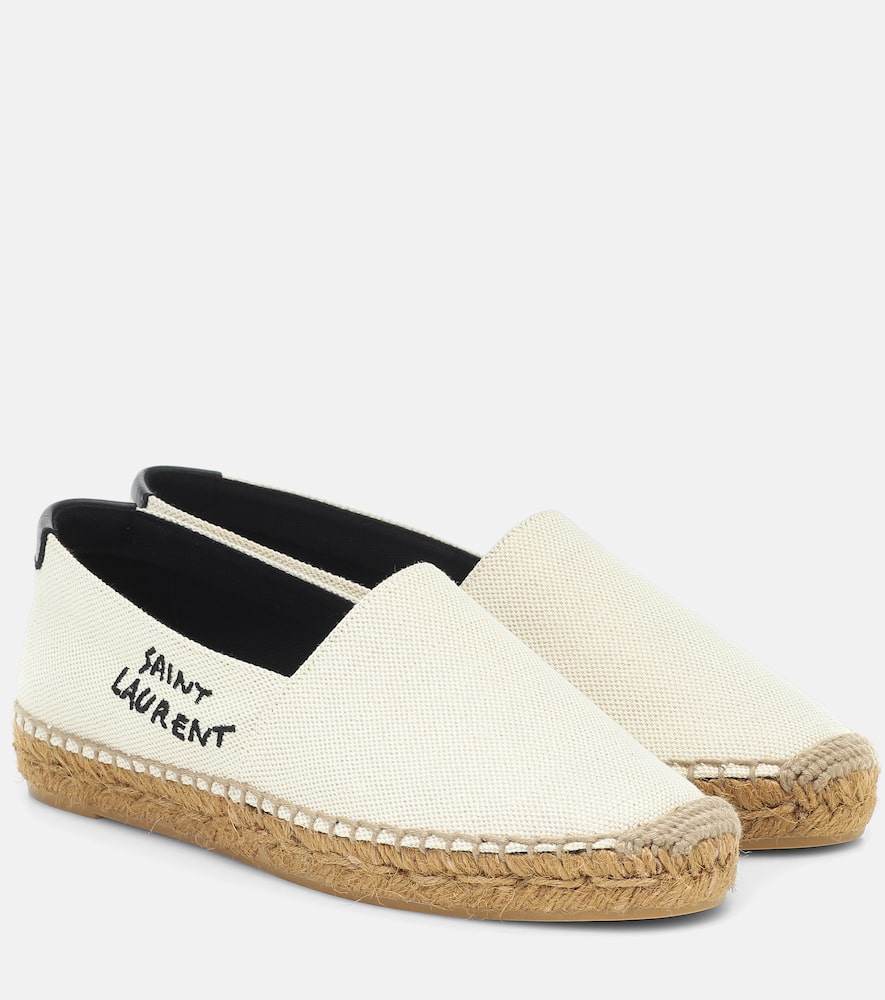 Saint Laurent Embroidered canvas espadrilles