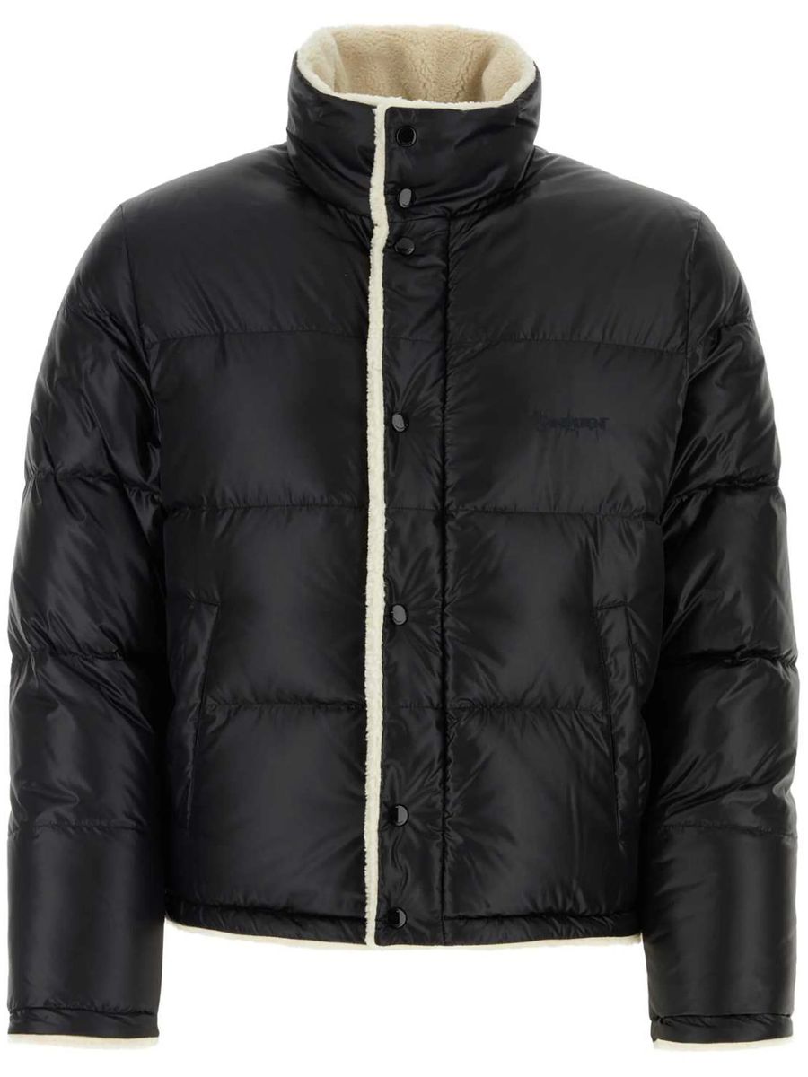 Saint Laurent Faux-Shearling Semi Shiny Puffer Jacket Clothing