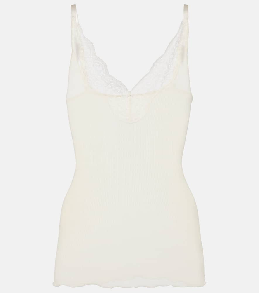 Saint Laurent Lace-trimmed tank top