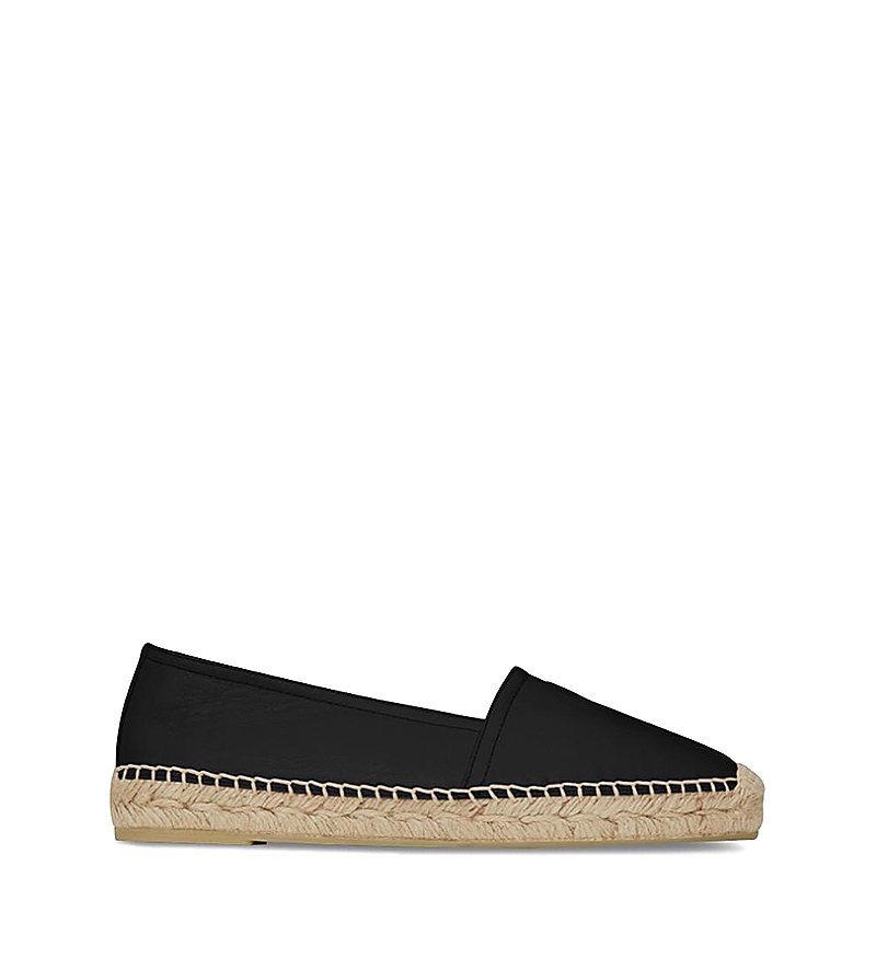 Saint Laurent Monogram Flat Espadrilles in Lambskin