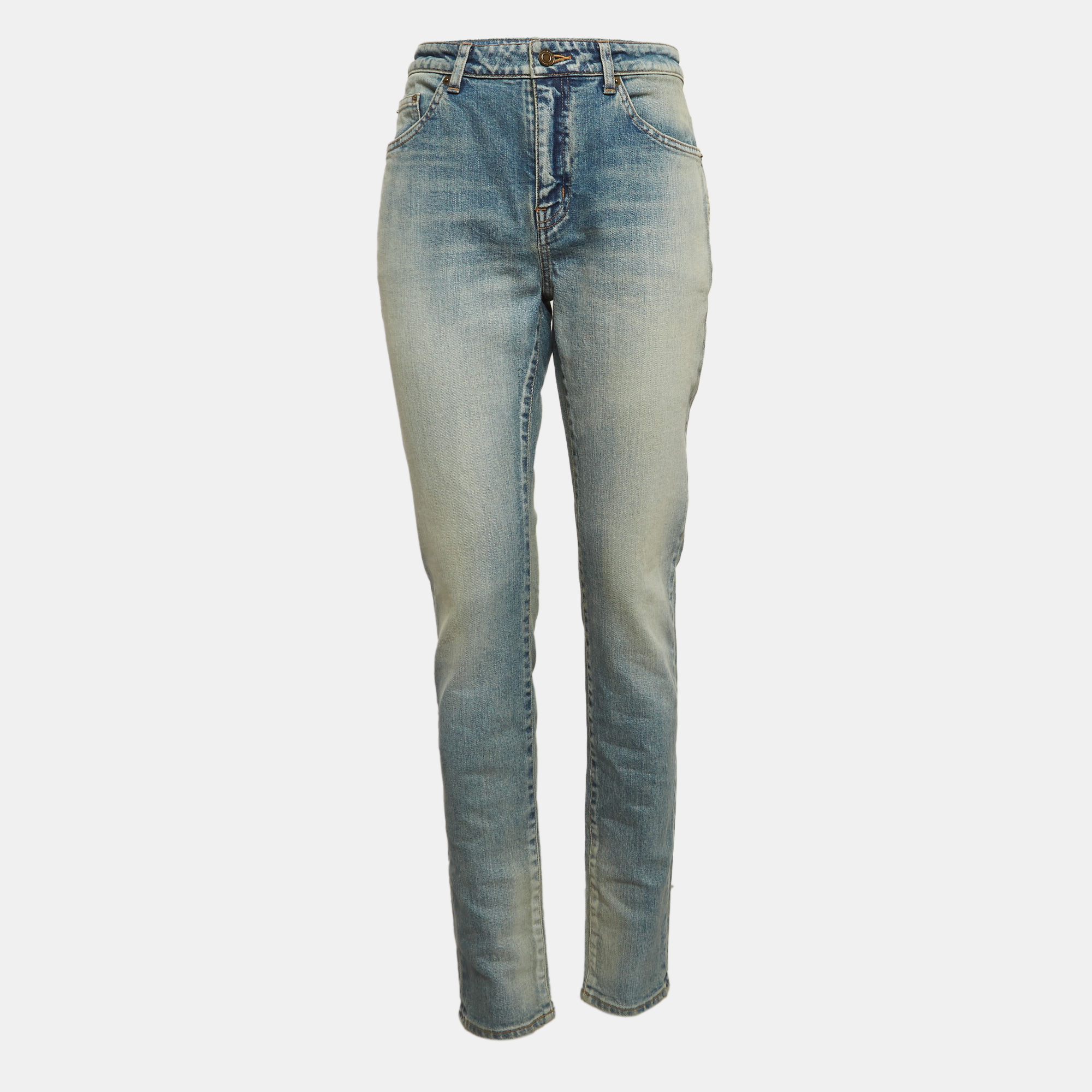 Saint Laurent Paris Blue Washed Denim Jeans L Waist 31"