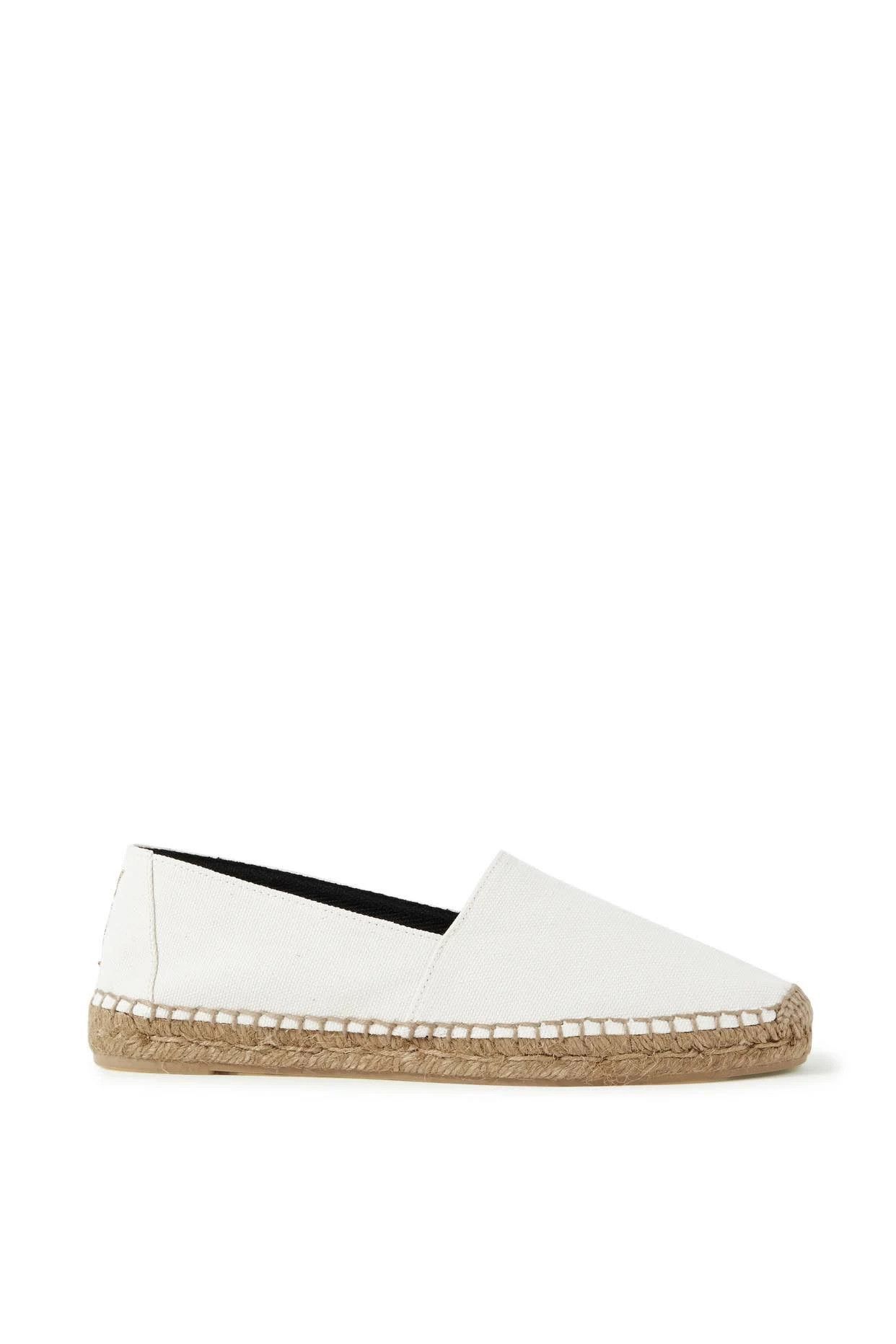 Saint Laurent Paris O1Bcso1Str1124 Cassandre Embroidered Espadrilles In White Shoes, Women's (Size 9)