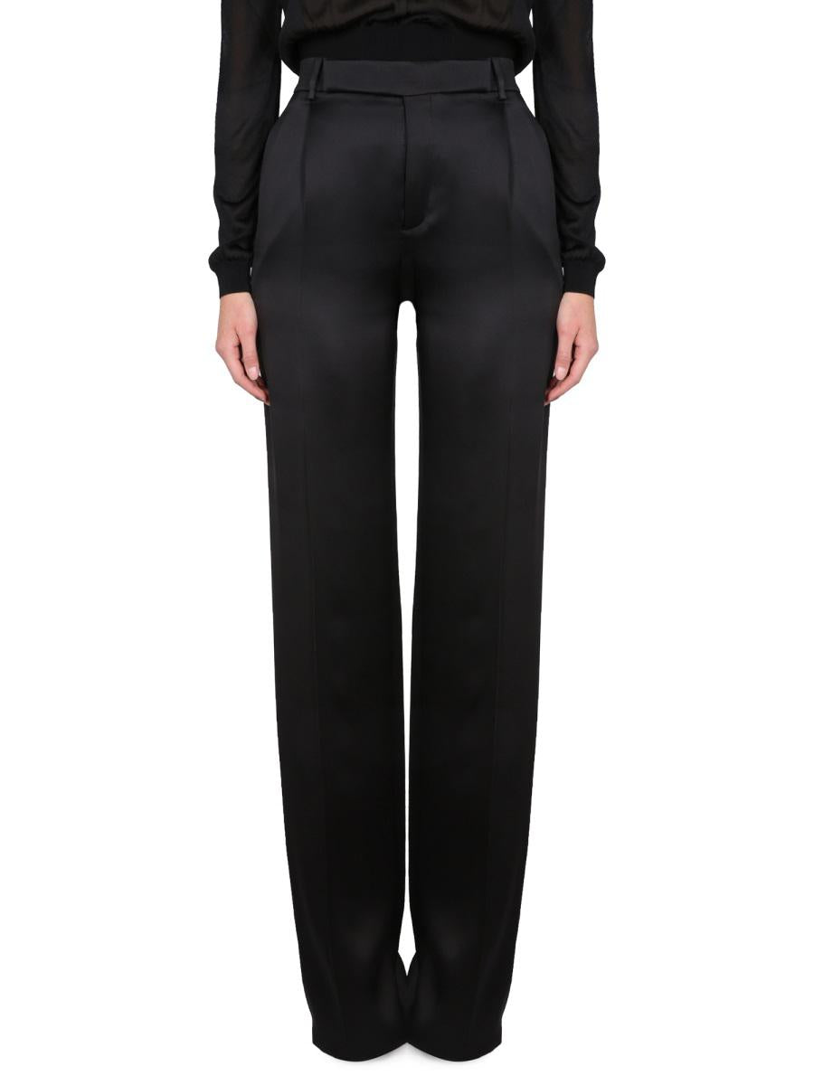 Saint Laurent Satin Flared Pants